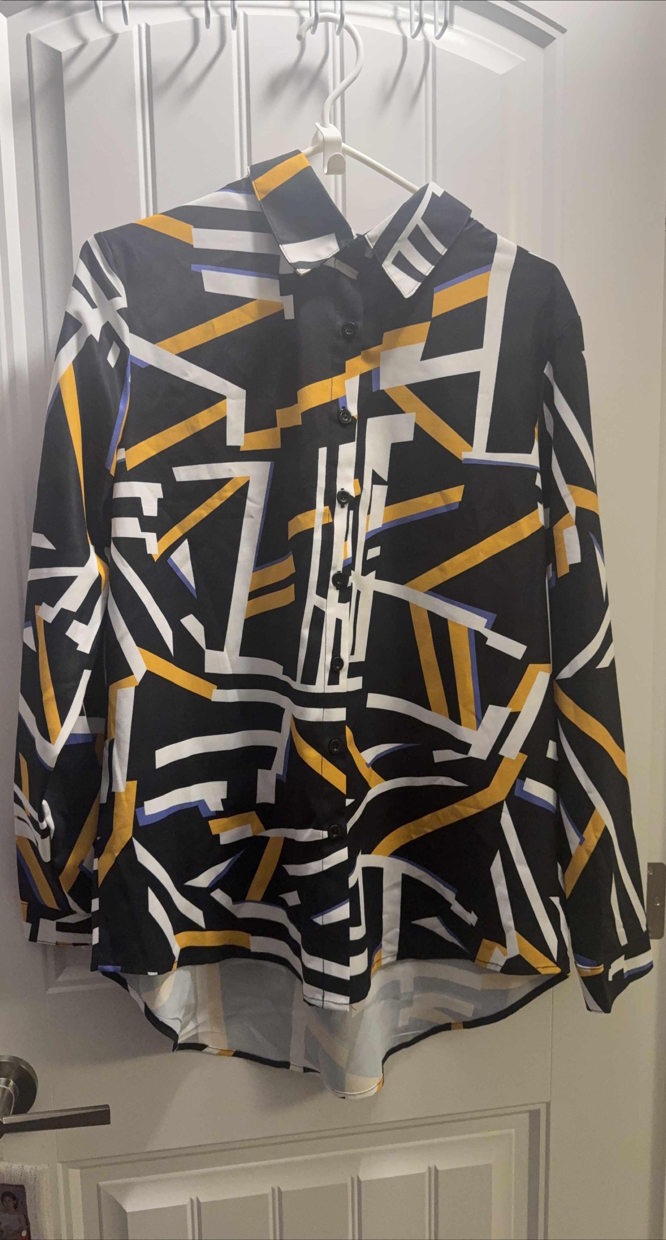 80’s Style Patterned Button-Up Shirt thumbnail