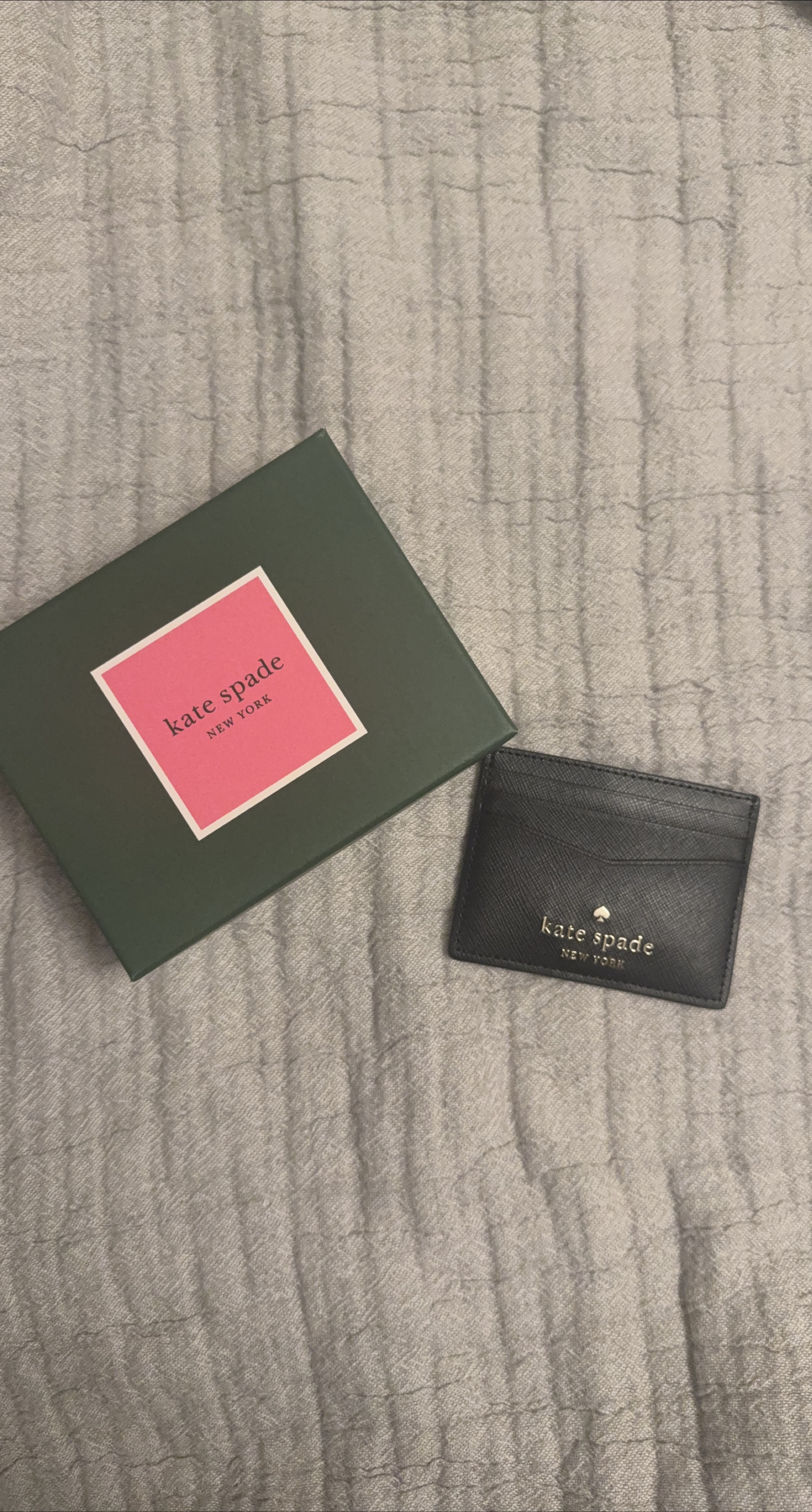 Kate Spade Black Card Holder with Gift Box thumbnail