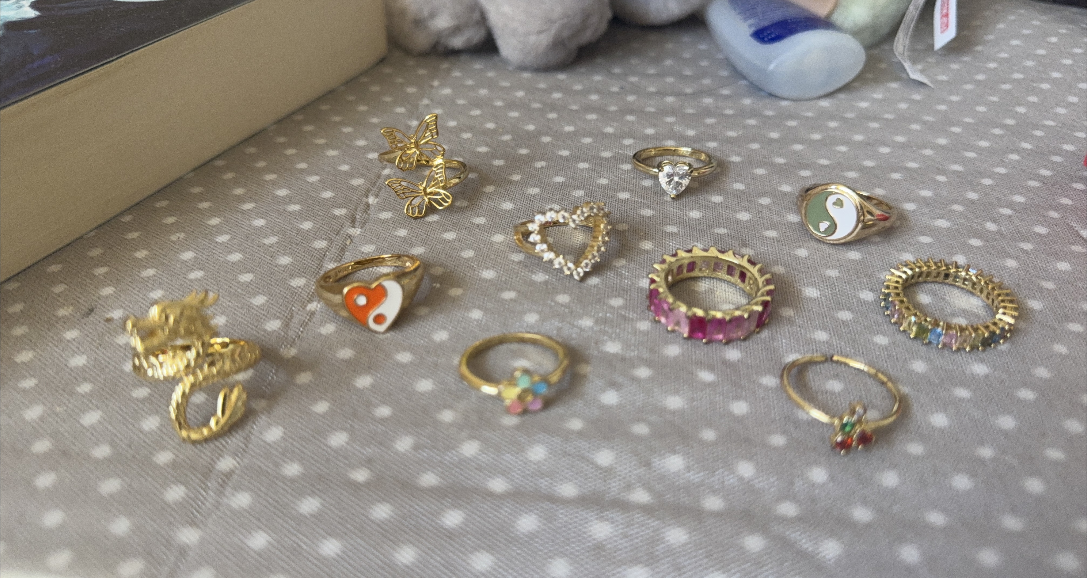 Set of Women's Evry Jewels Gold Rings