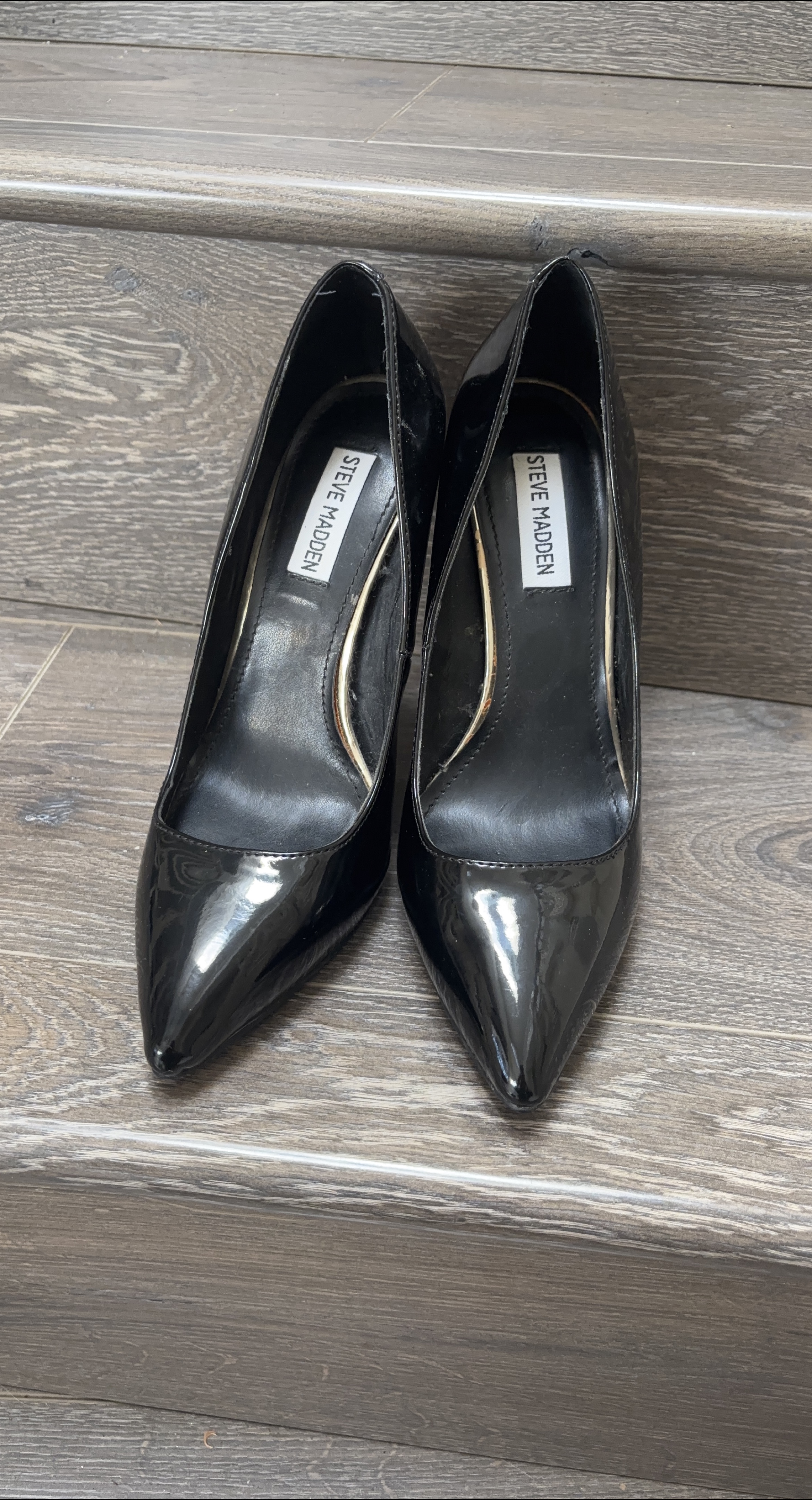 Steve Madden Black Patent Heels - Size 8.5 thumbnail