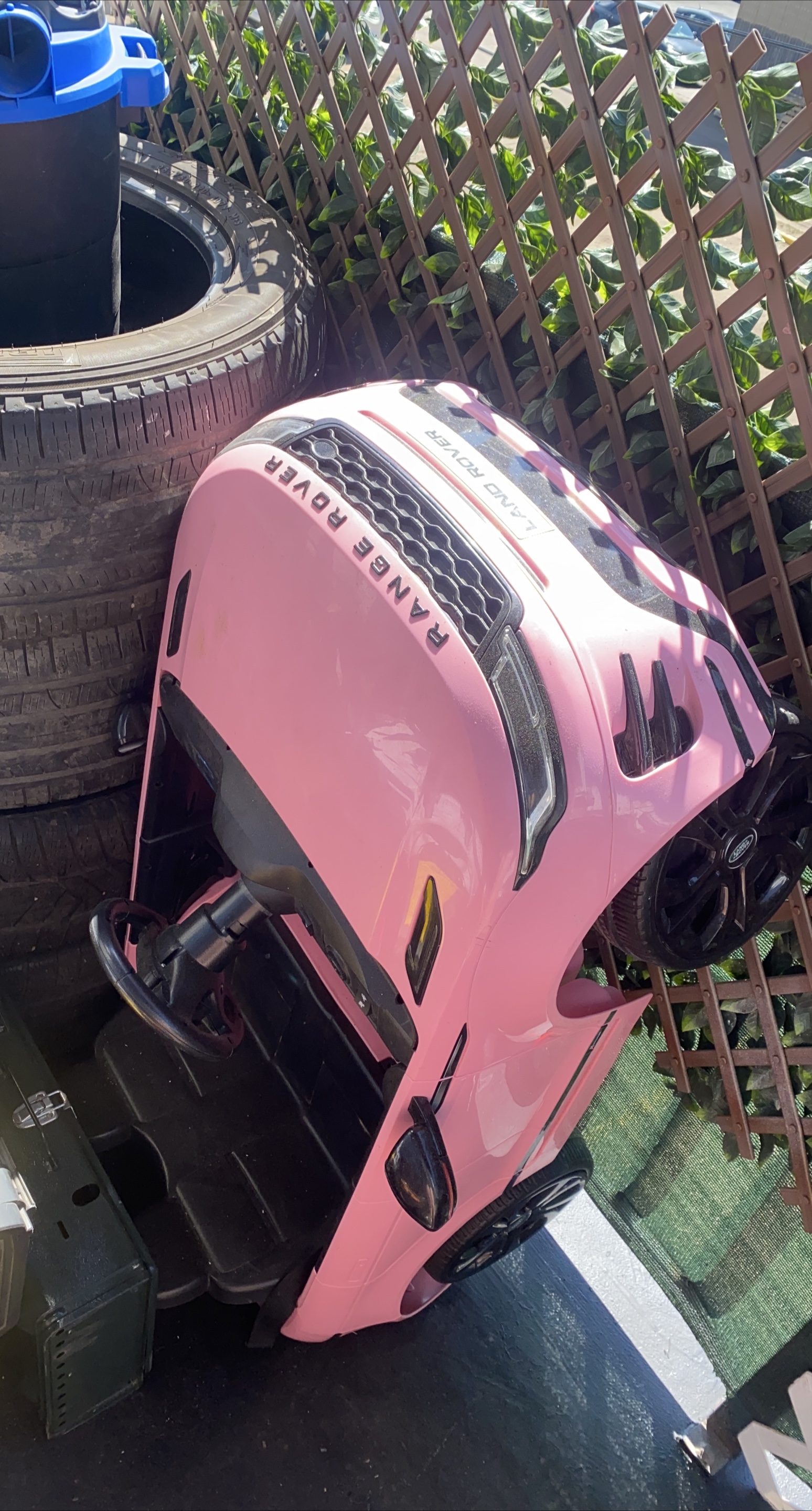 Pink Land Rover Ride-On Car thumbnail