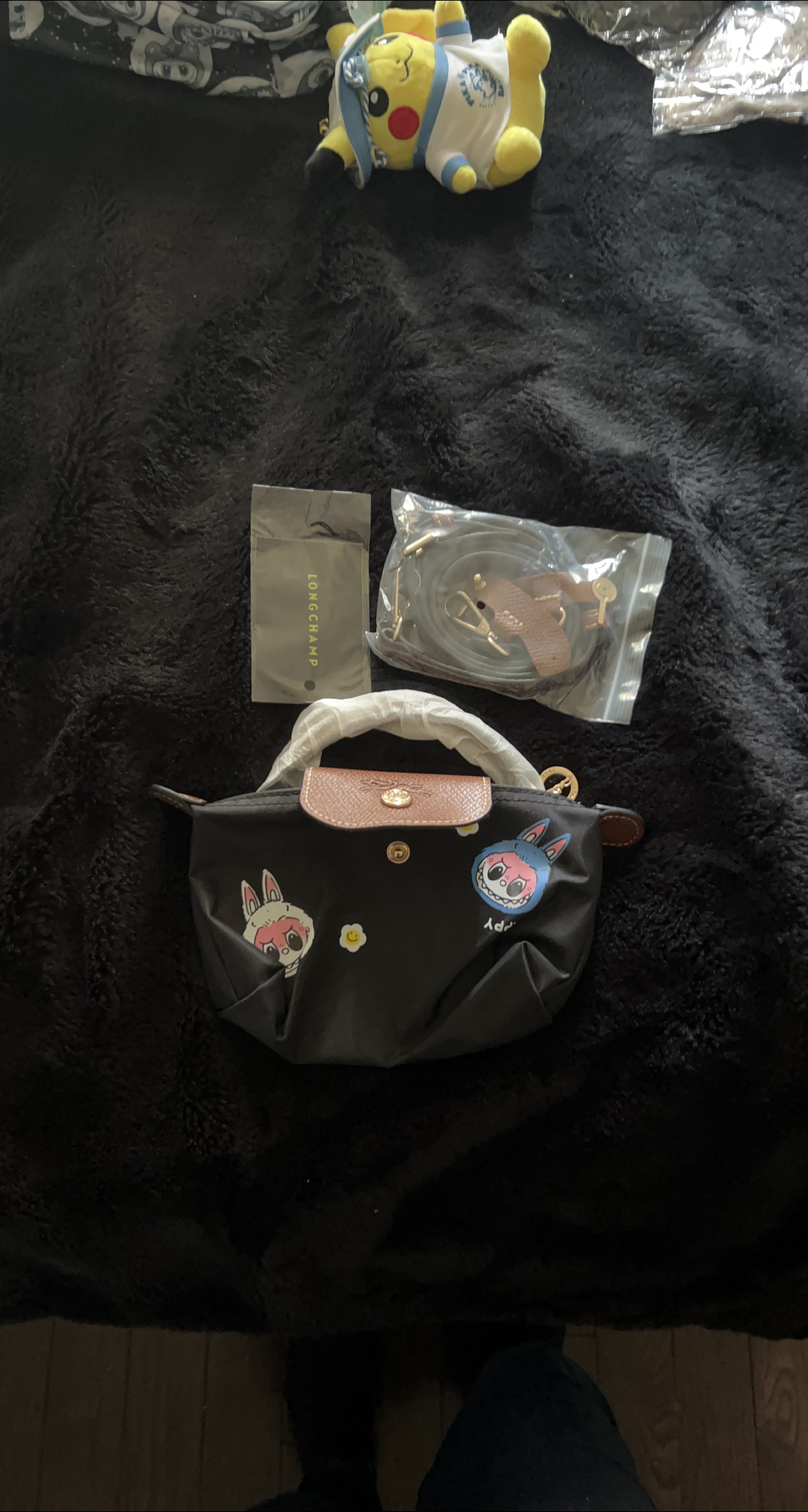 Longchamp Le Pliage Cuir Nano Black thumbnail