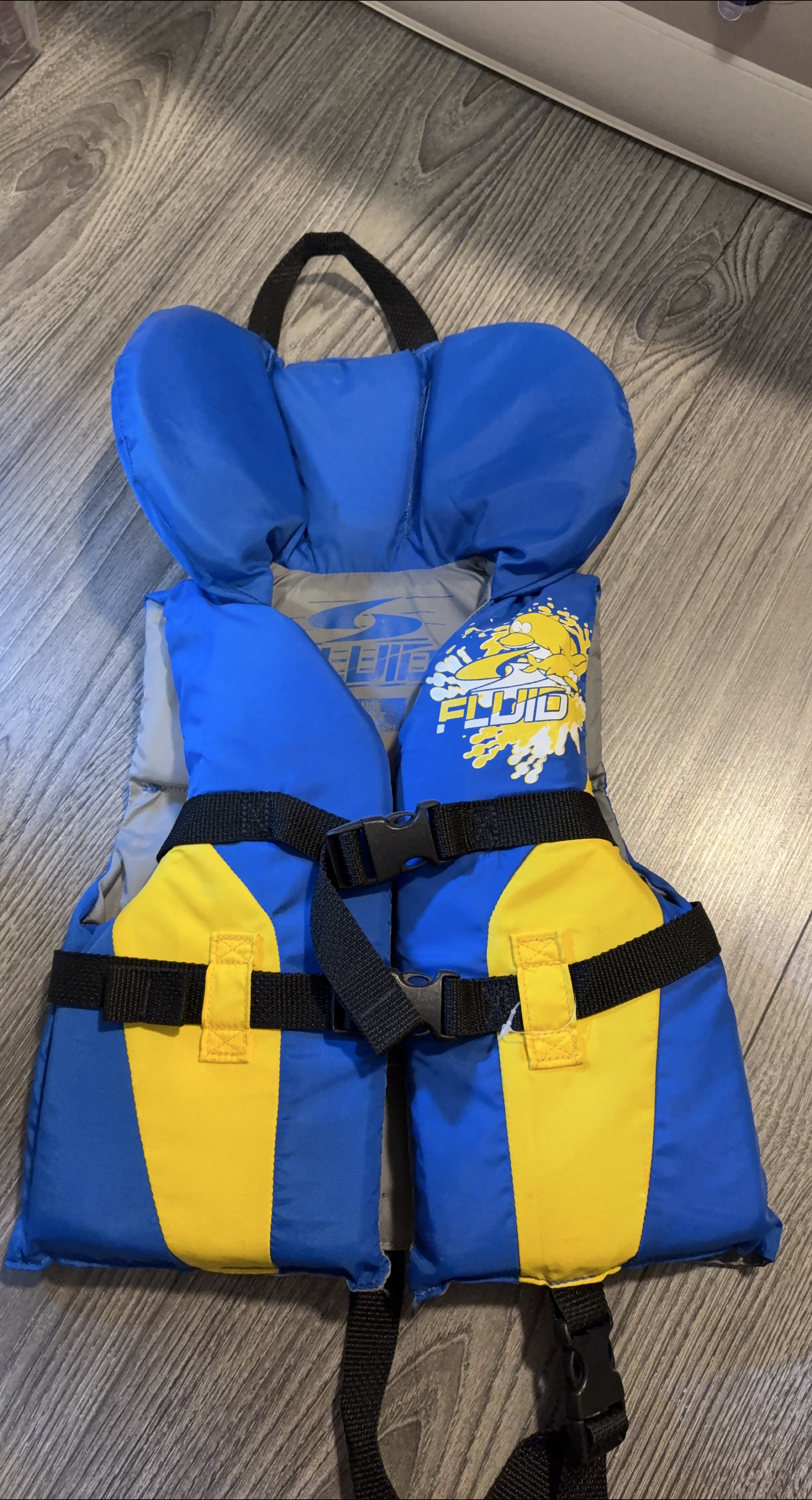 Fluid Child's Life Jacket - Blue & Yellow thumbnail