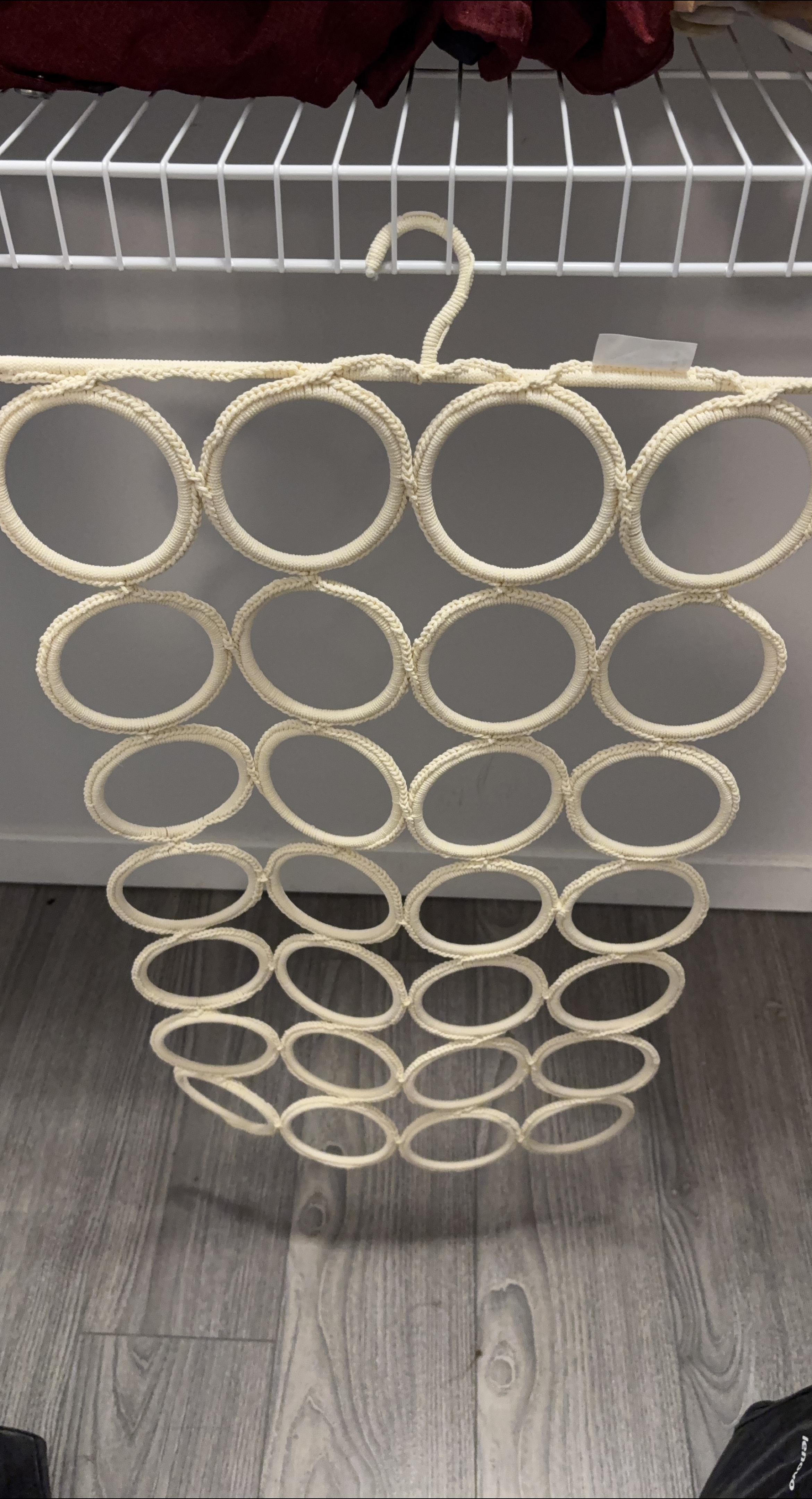 Scarf Organizer Hanger - Cream thumbnail