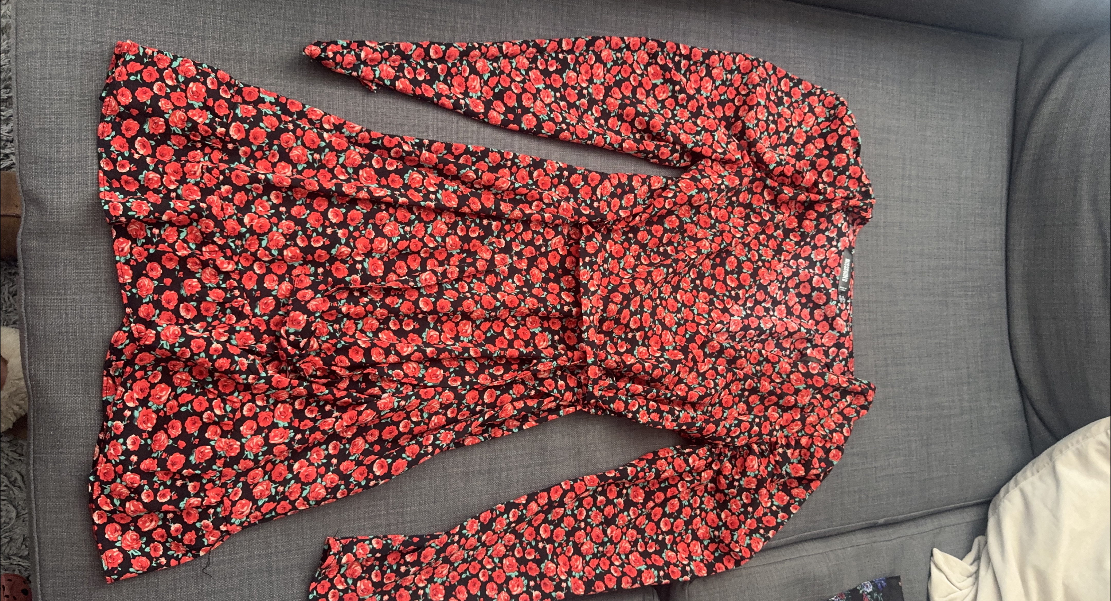 Missguided Floral Print Dress thumbnail