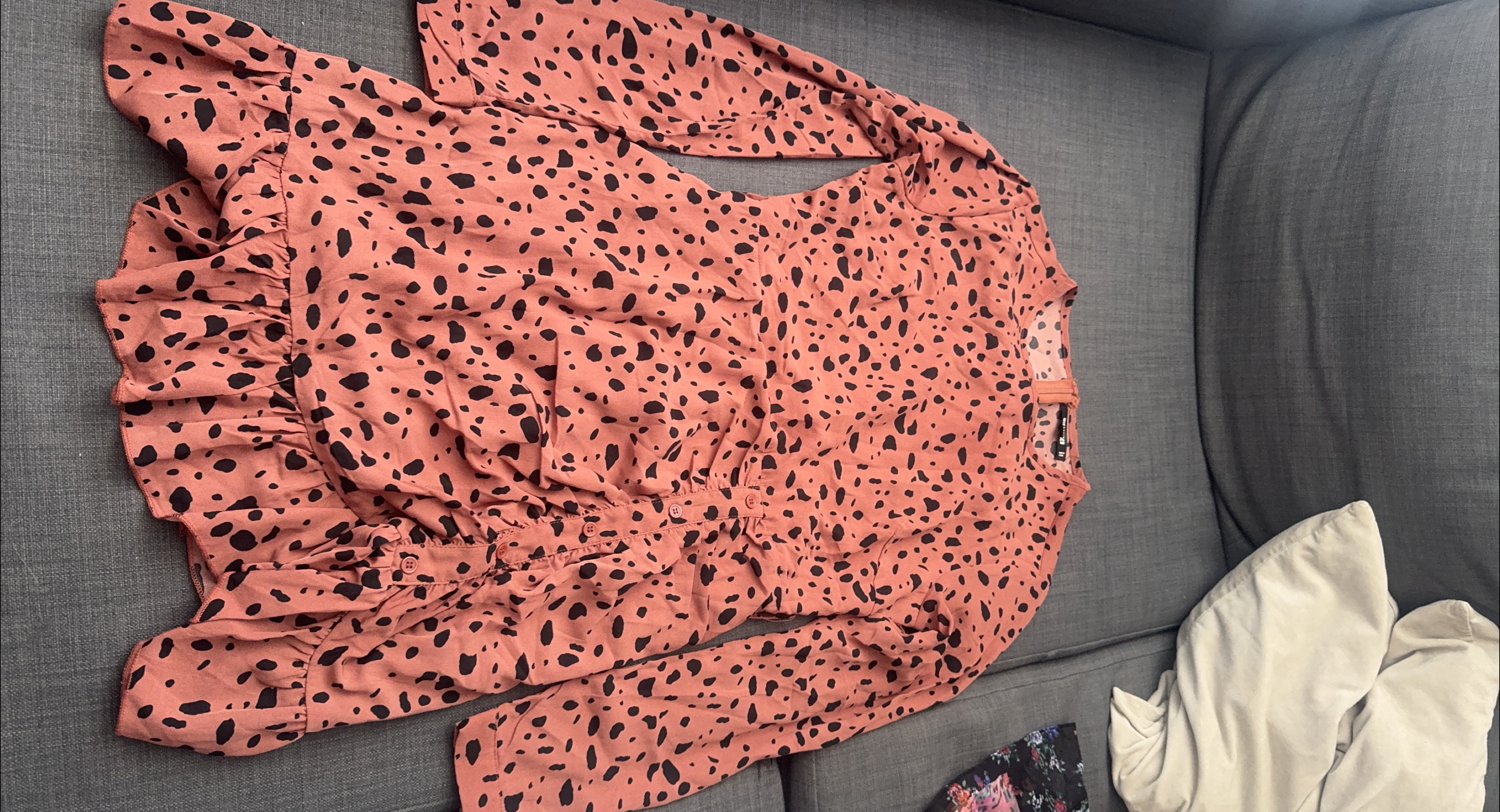 Pink Animal Print Long Sleeve Dress thumbnail