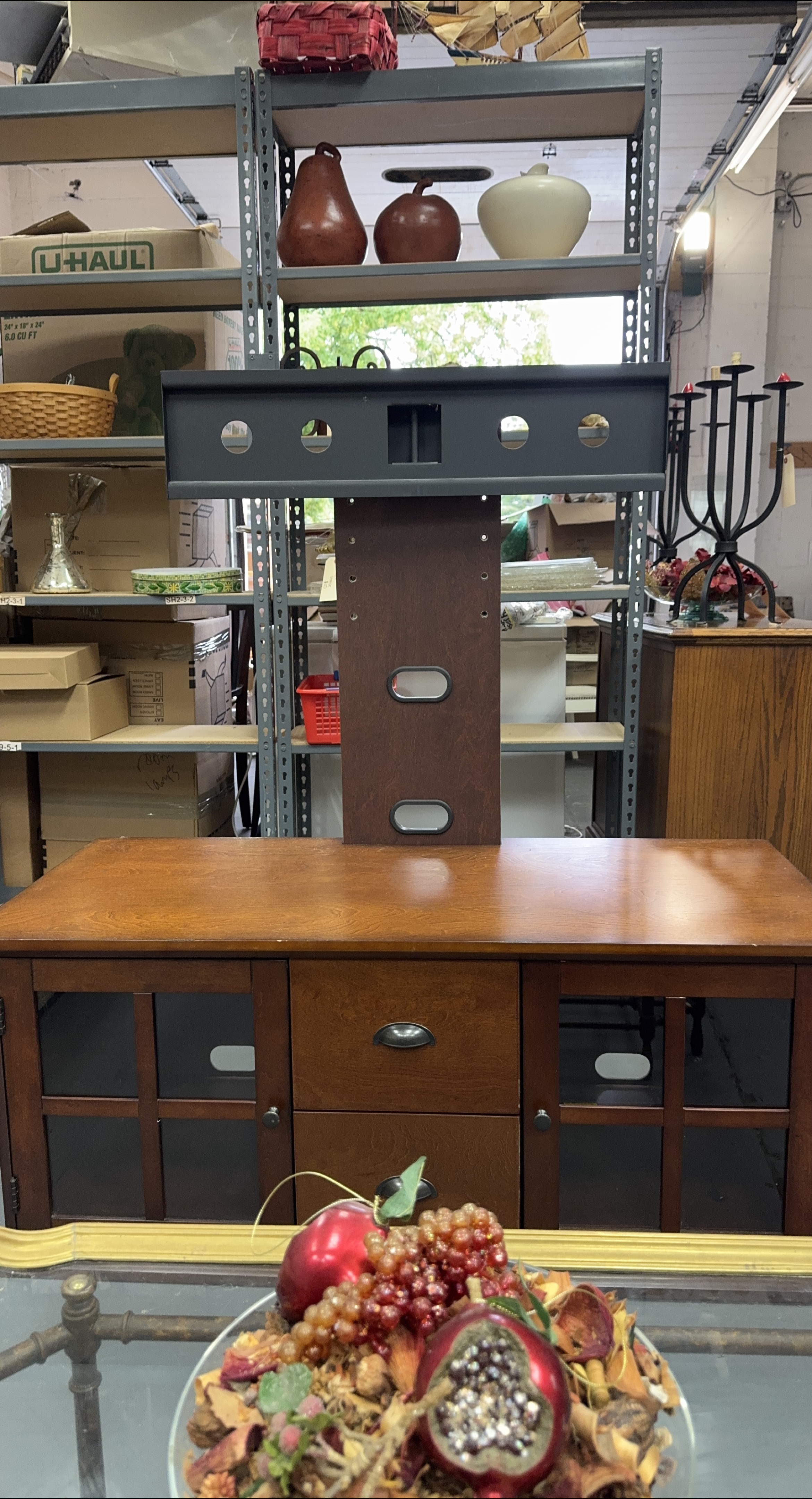 Wooden TV Stand with Storage thumbnail