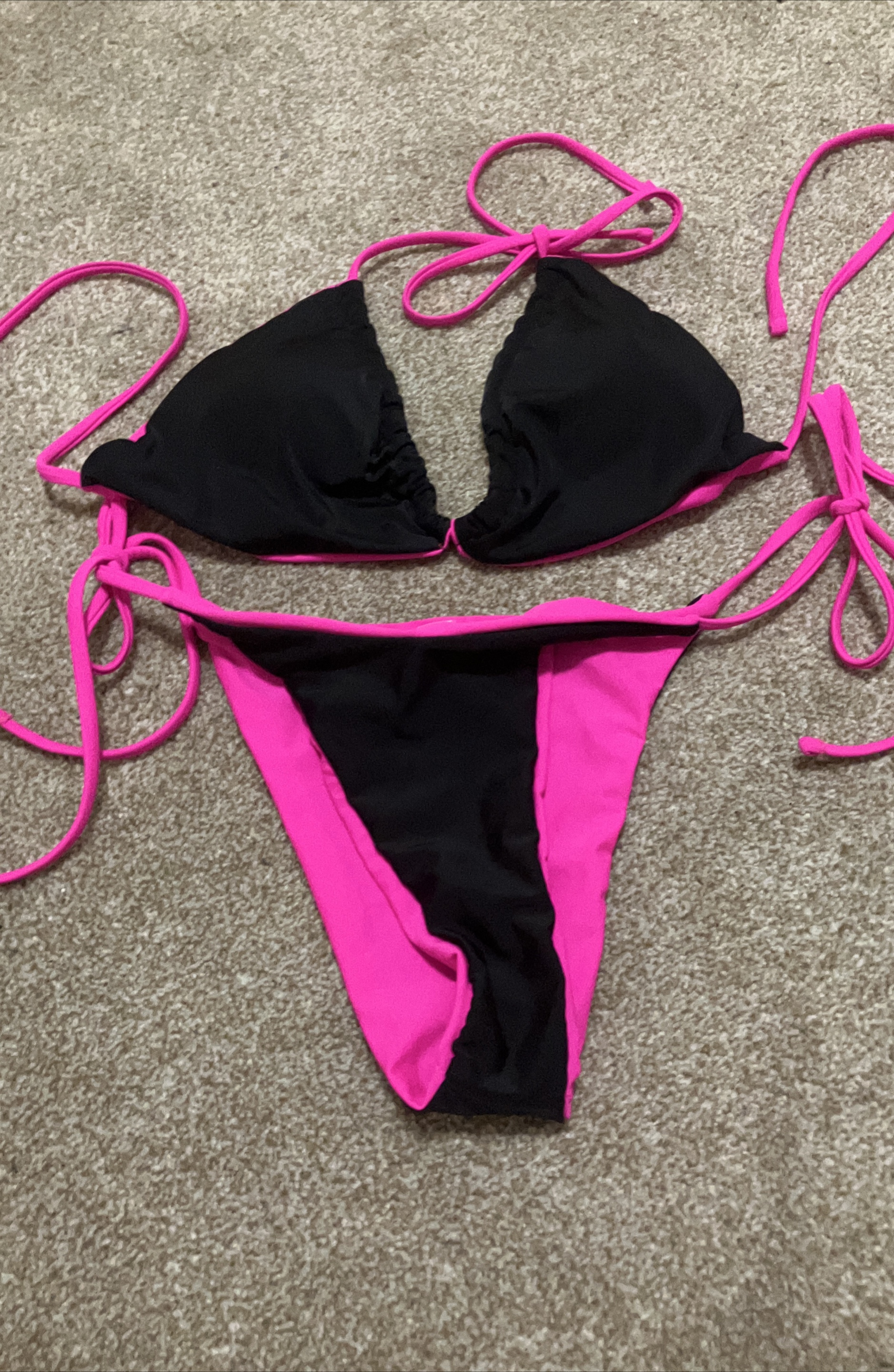 Black & Pink Bikini - Size M thumbnail
