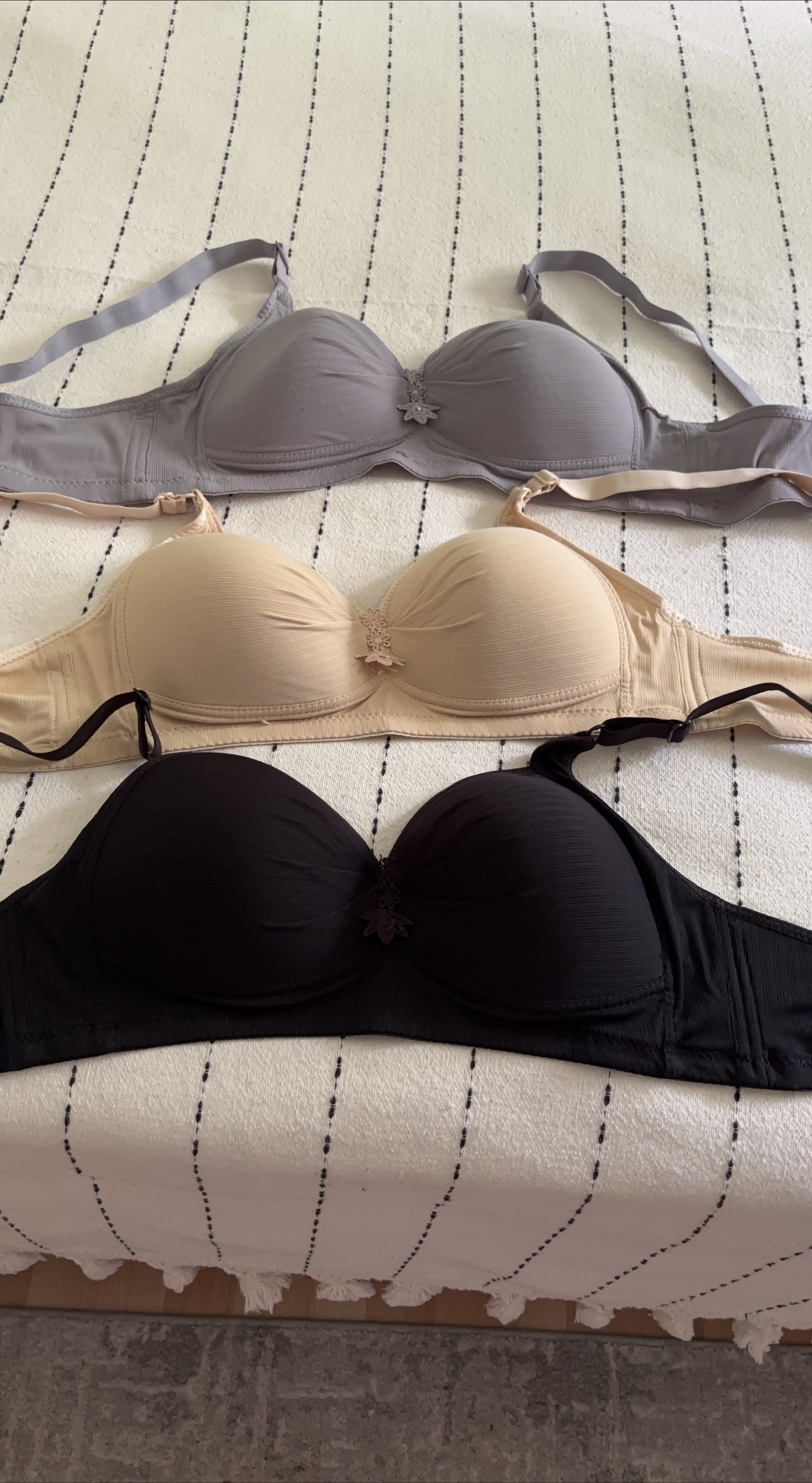 Bras - Grey, Beige, Black - Size Unknown thumbnail