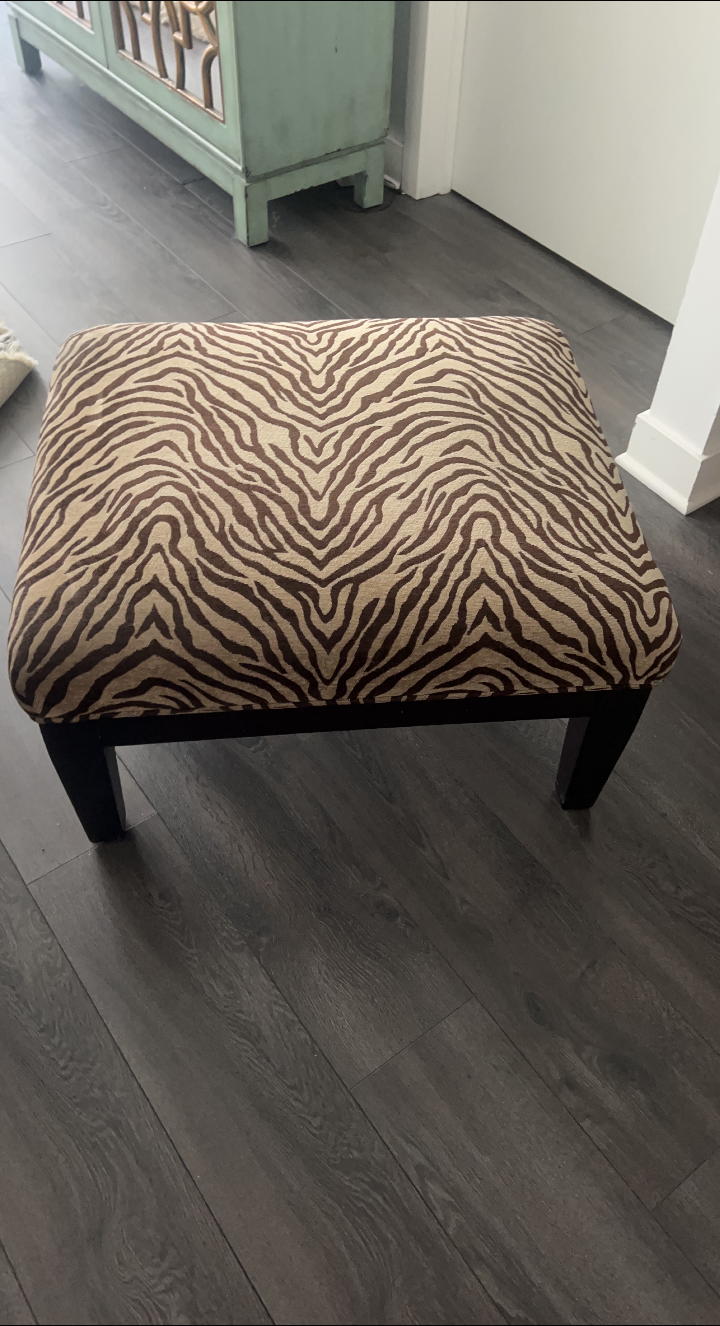 Zebra Print Ottoman thumbnail