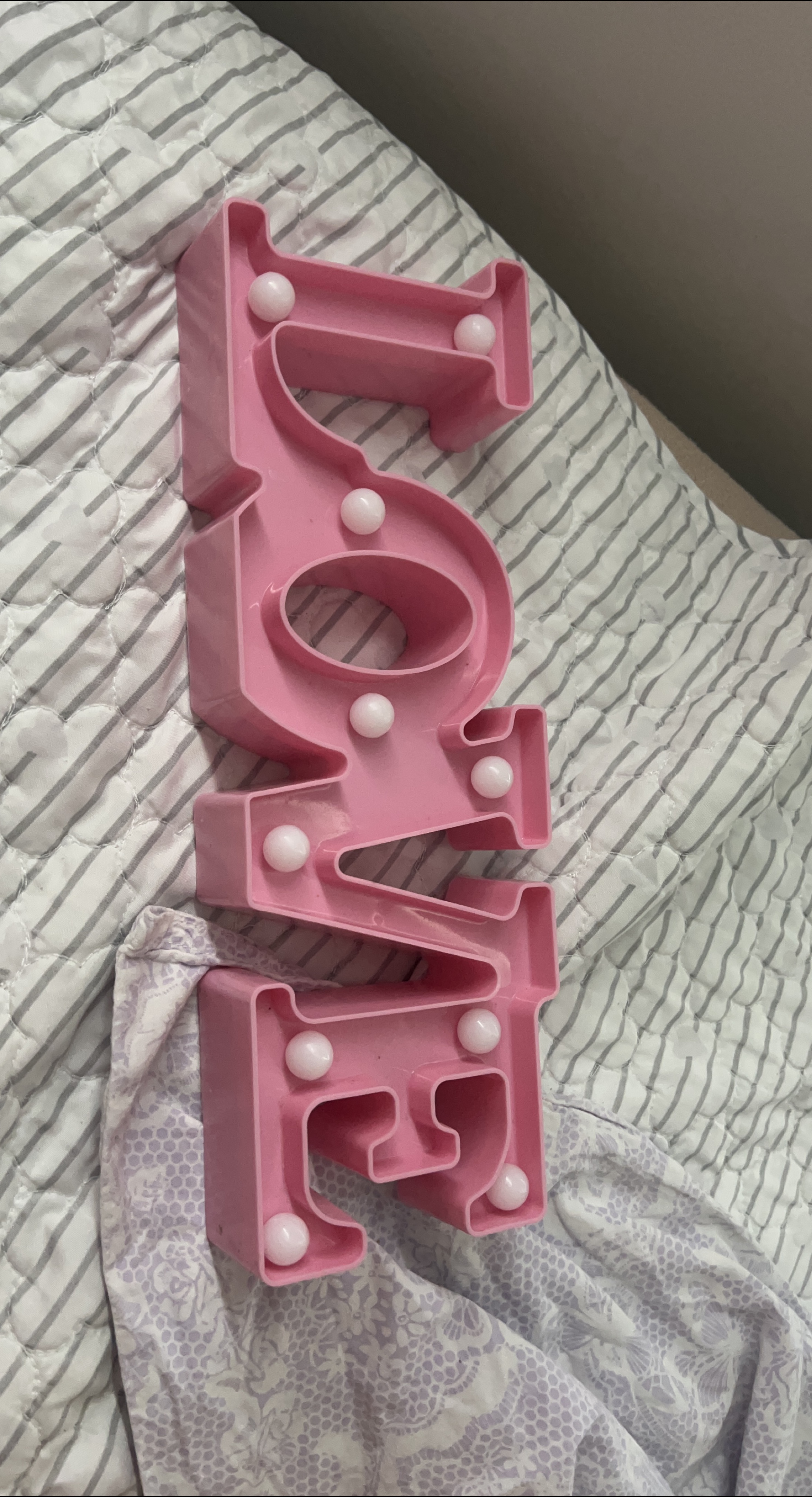 Pink LOVE Light-Up Sign thumbnail