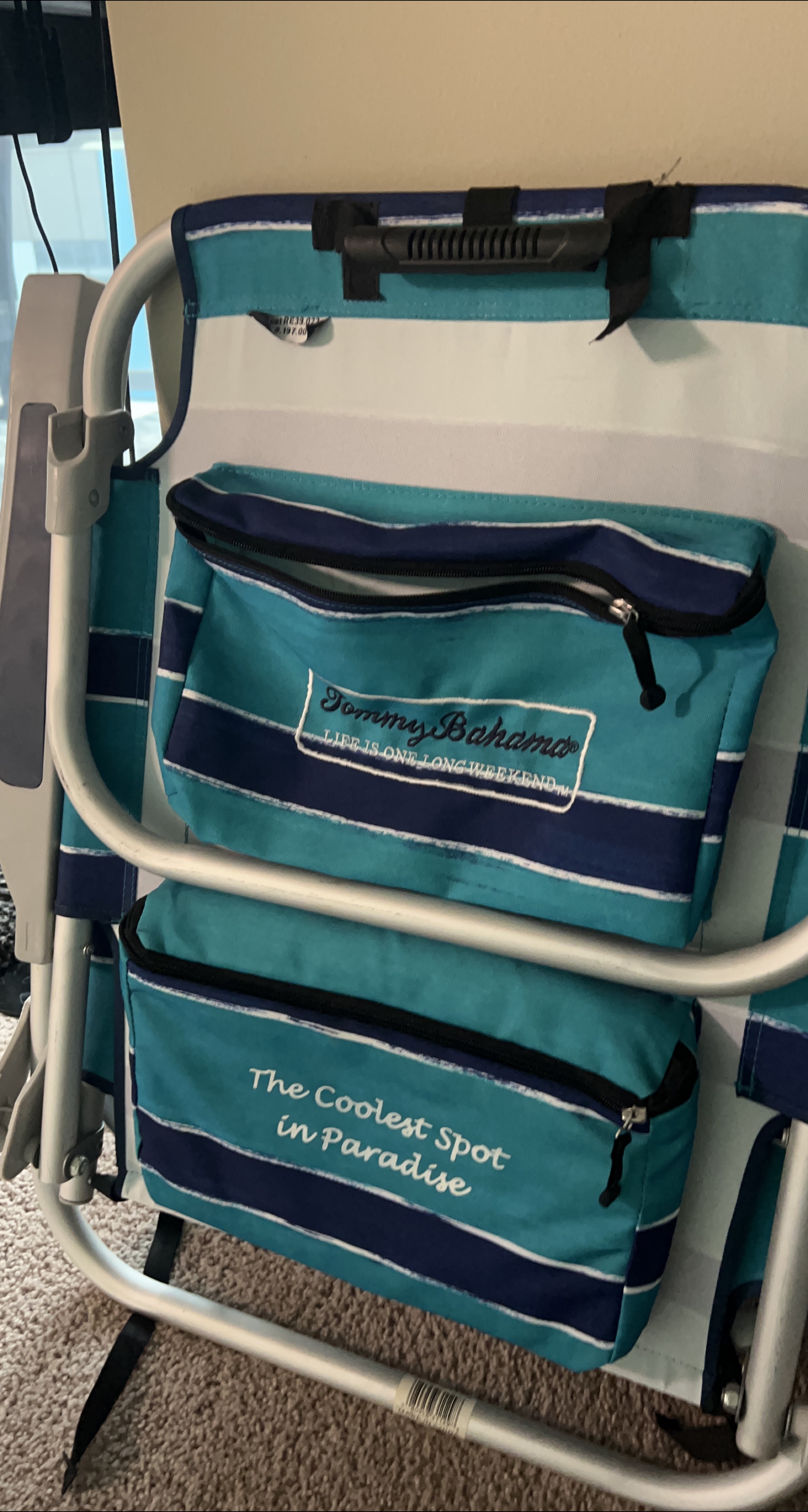 Tommy Bahama Beach Chair - Blue & Green Stripes thumbnail