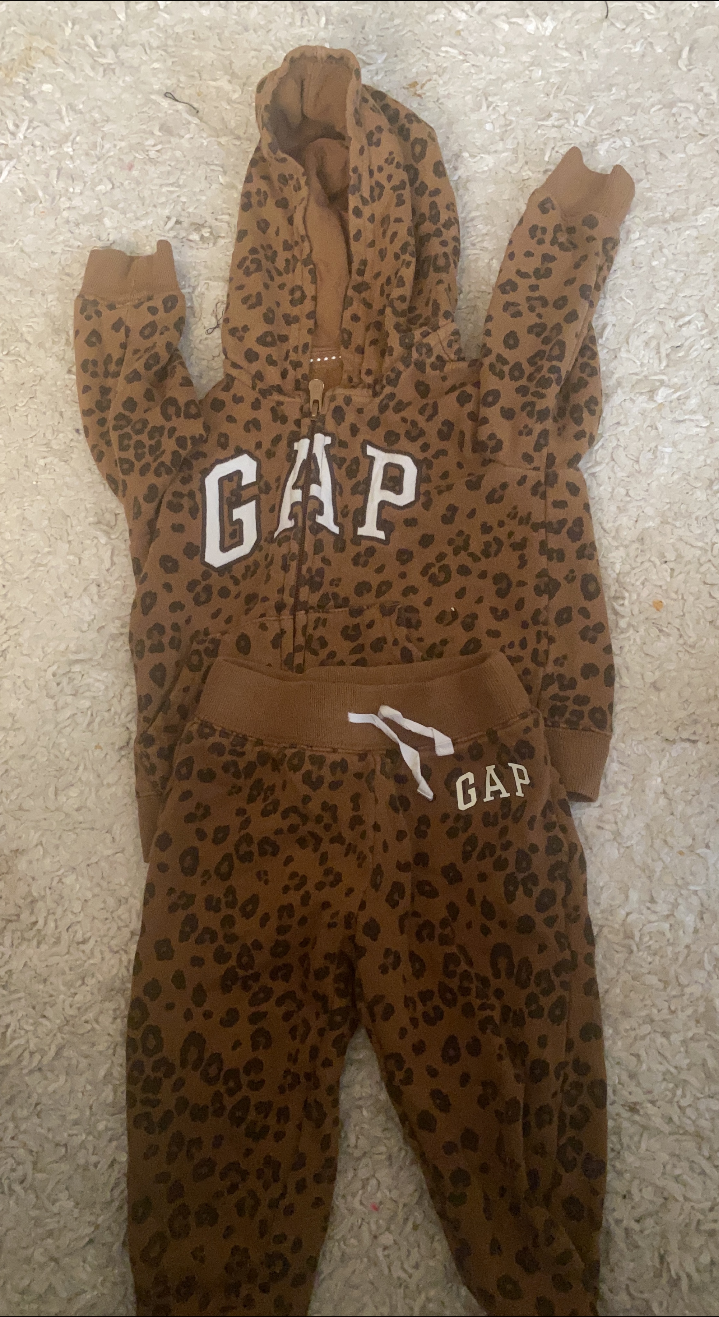 GAP Leopard Print Hoodie & Pants Set thumbnail