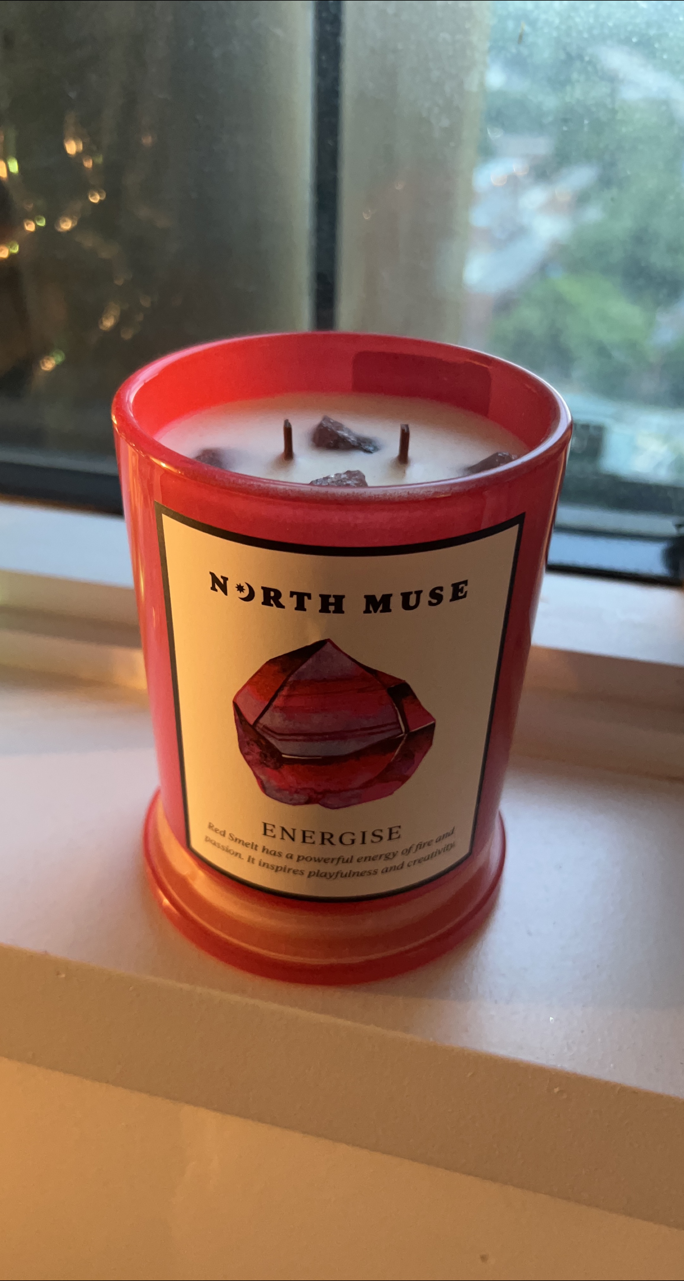 North Muse Energise Candle Crystal NEW thumbnail