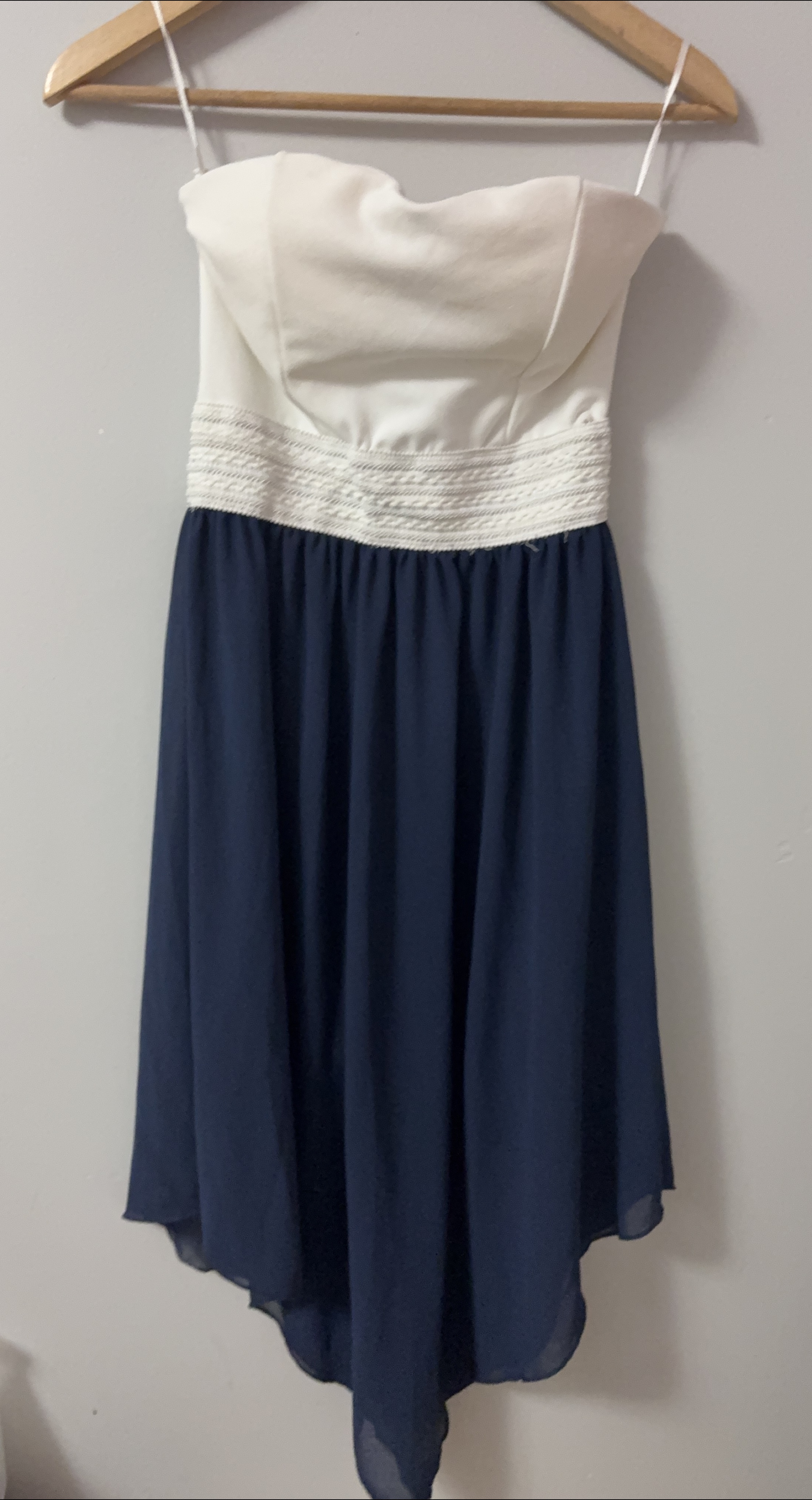 White & Navy Blue Dress image indicator(1)