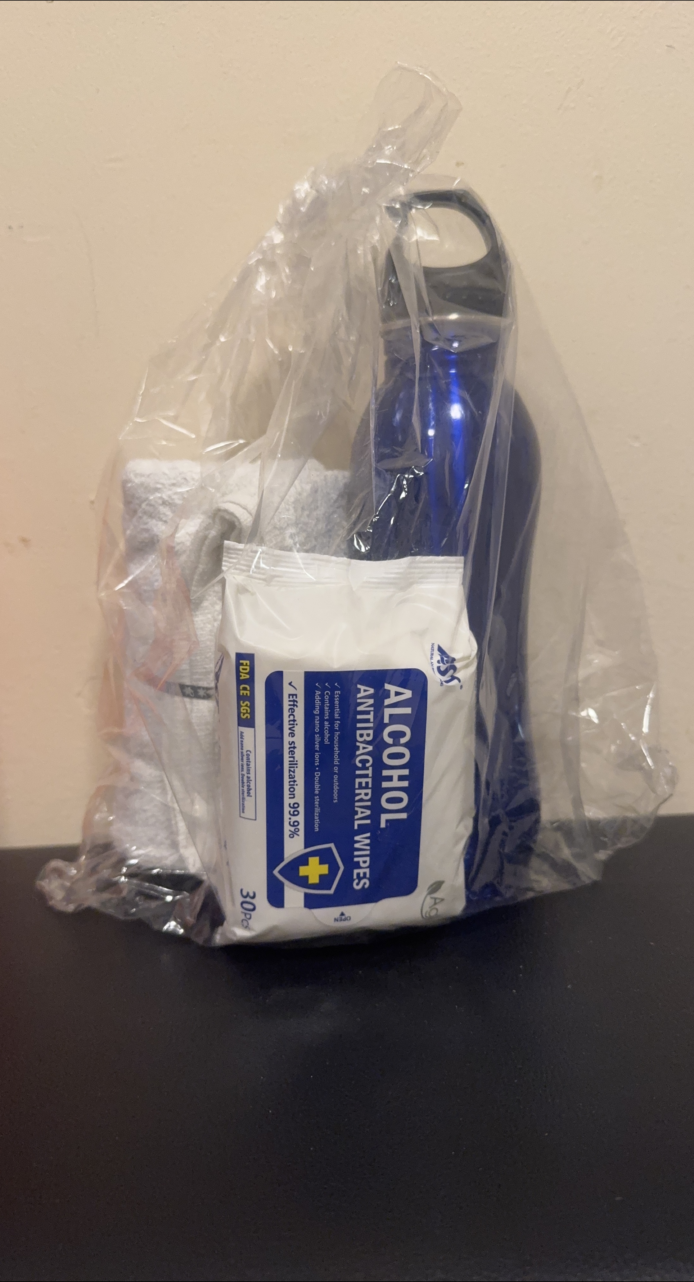 Alcohol Antibacterial Wipes, Towel & Bottle Set thumbnail