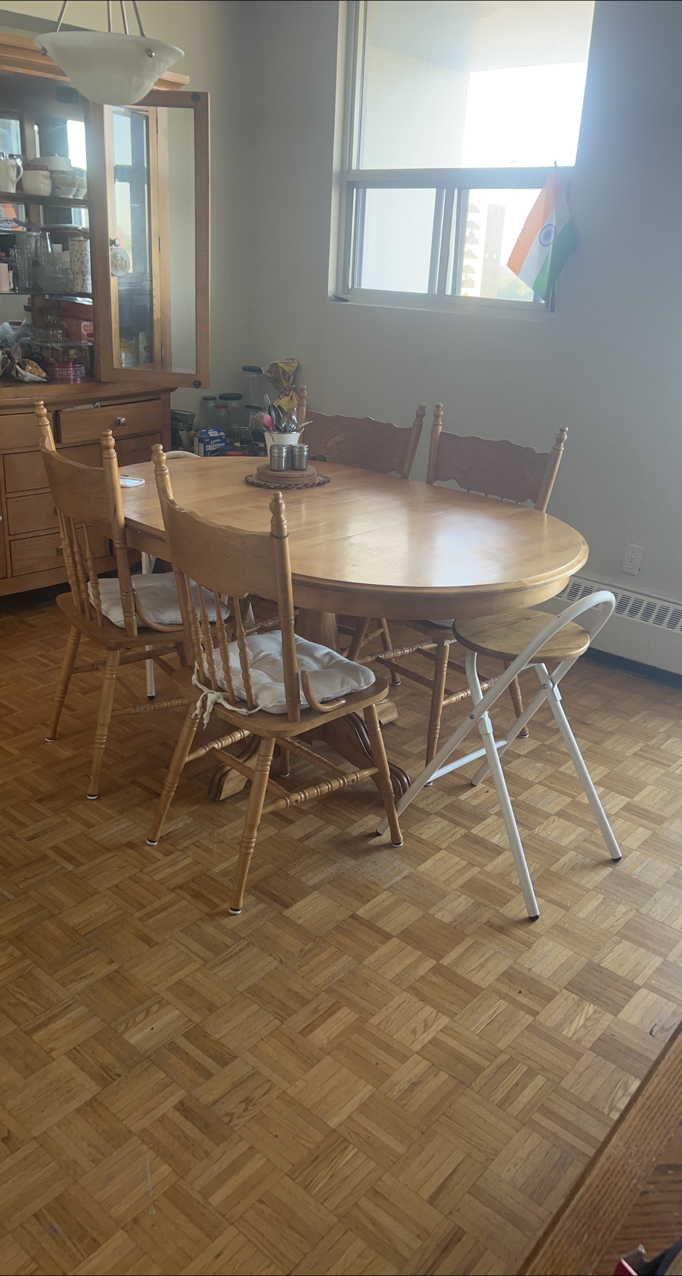 Wooden Dining Table with 6 Chairs thumbnail
