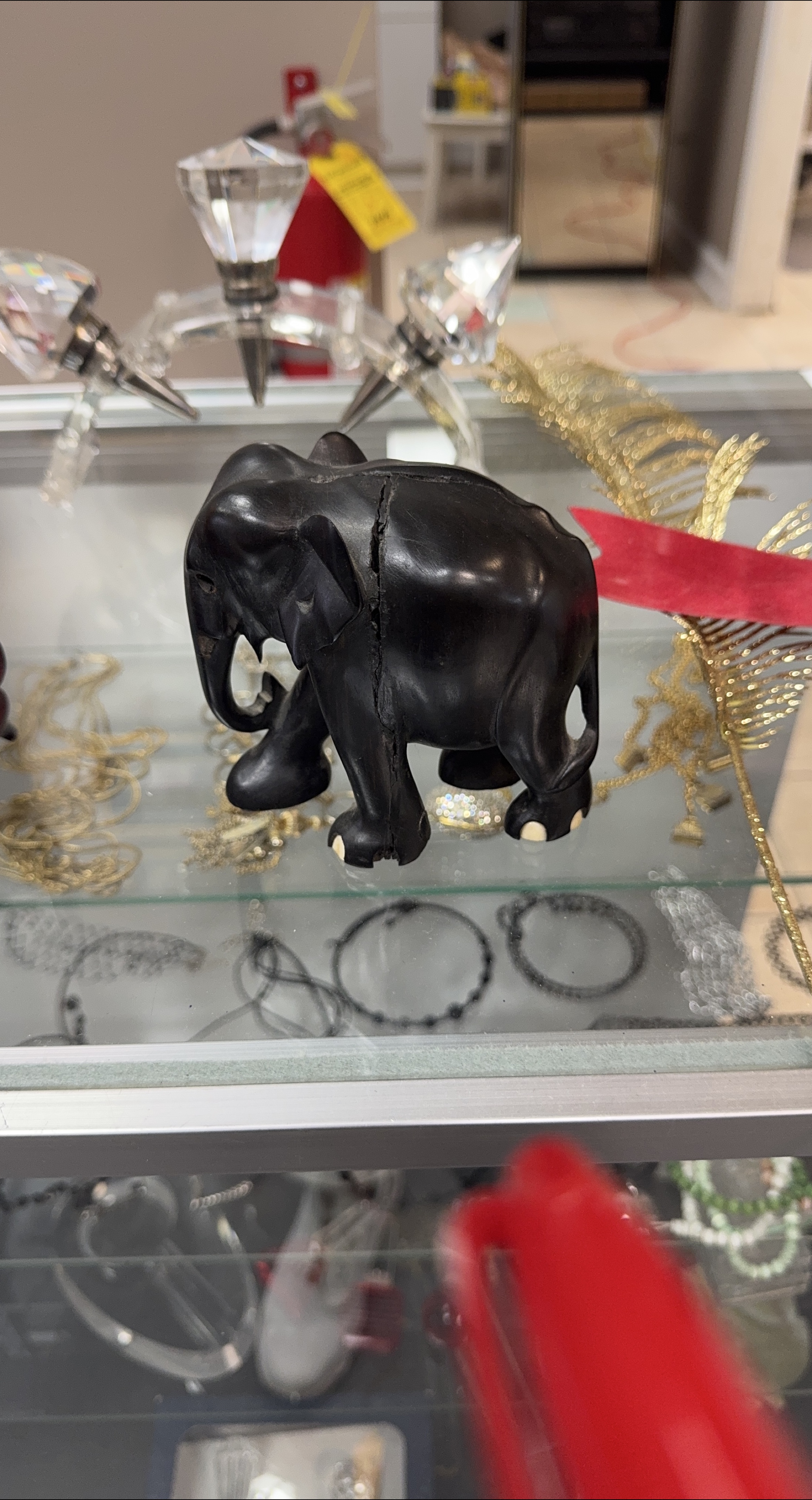 Wooden Elephant Figurine thumbnail