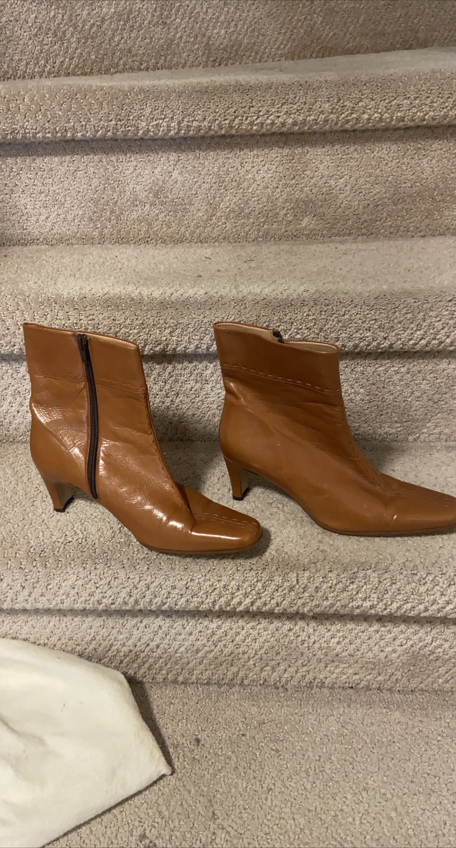 Jean Pierre Leather Ankle Boots - Size 7 thumbnail