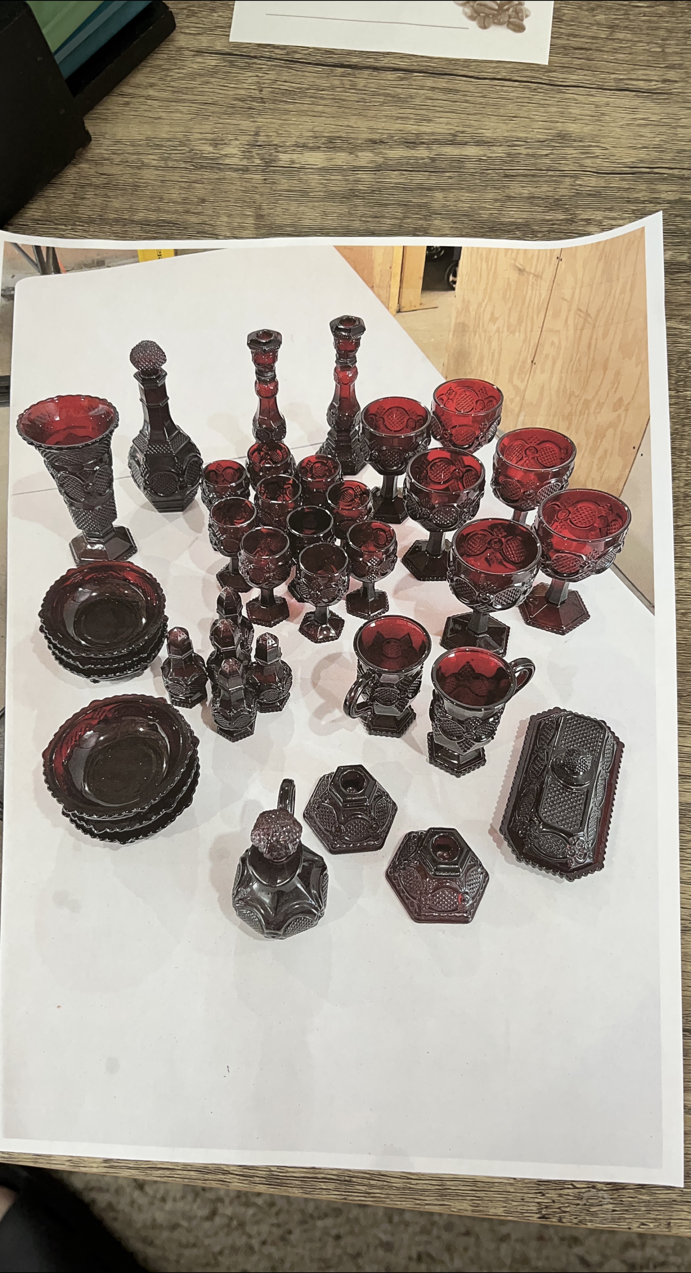 Vintage Ruby Red Glass Collection