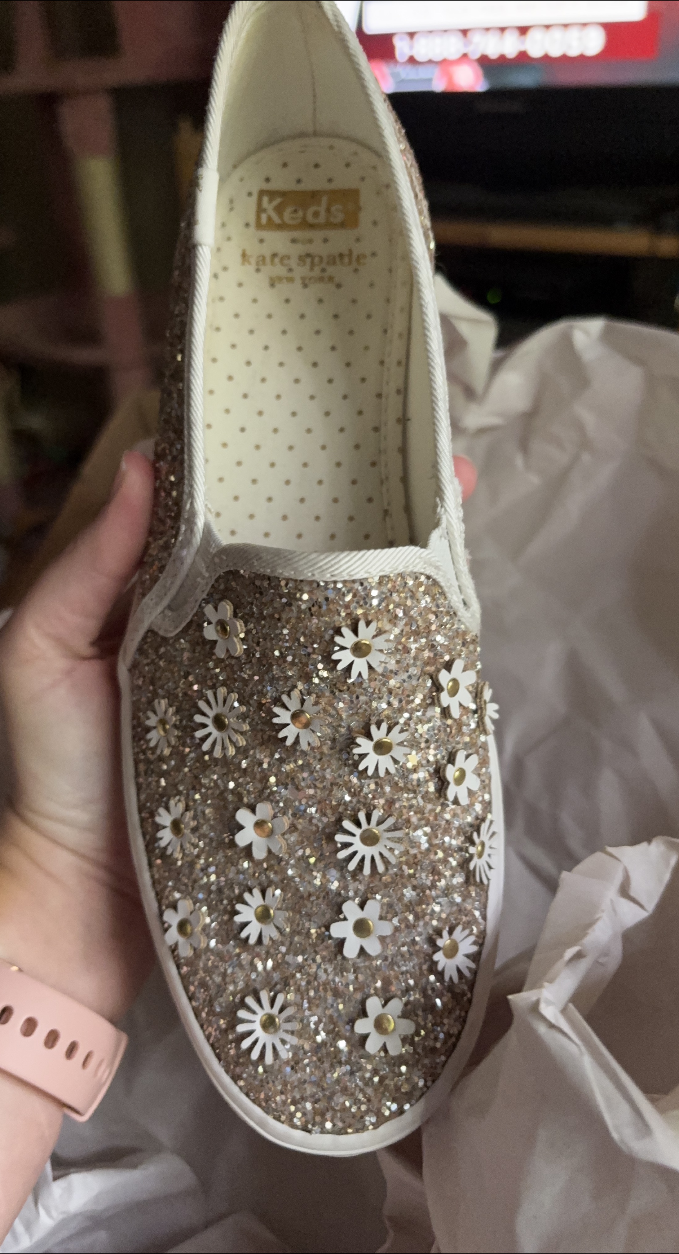 Keds x Kate Spade Glitter Slip-on Sneakers thumbnail