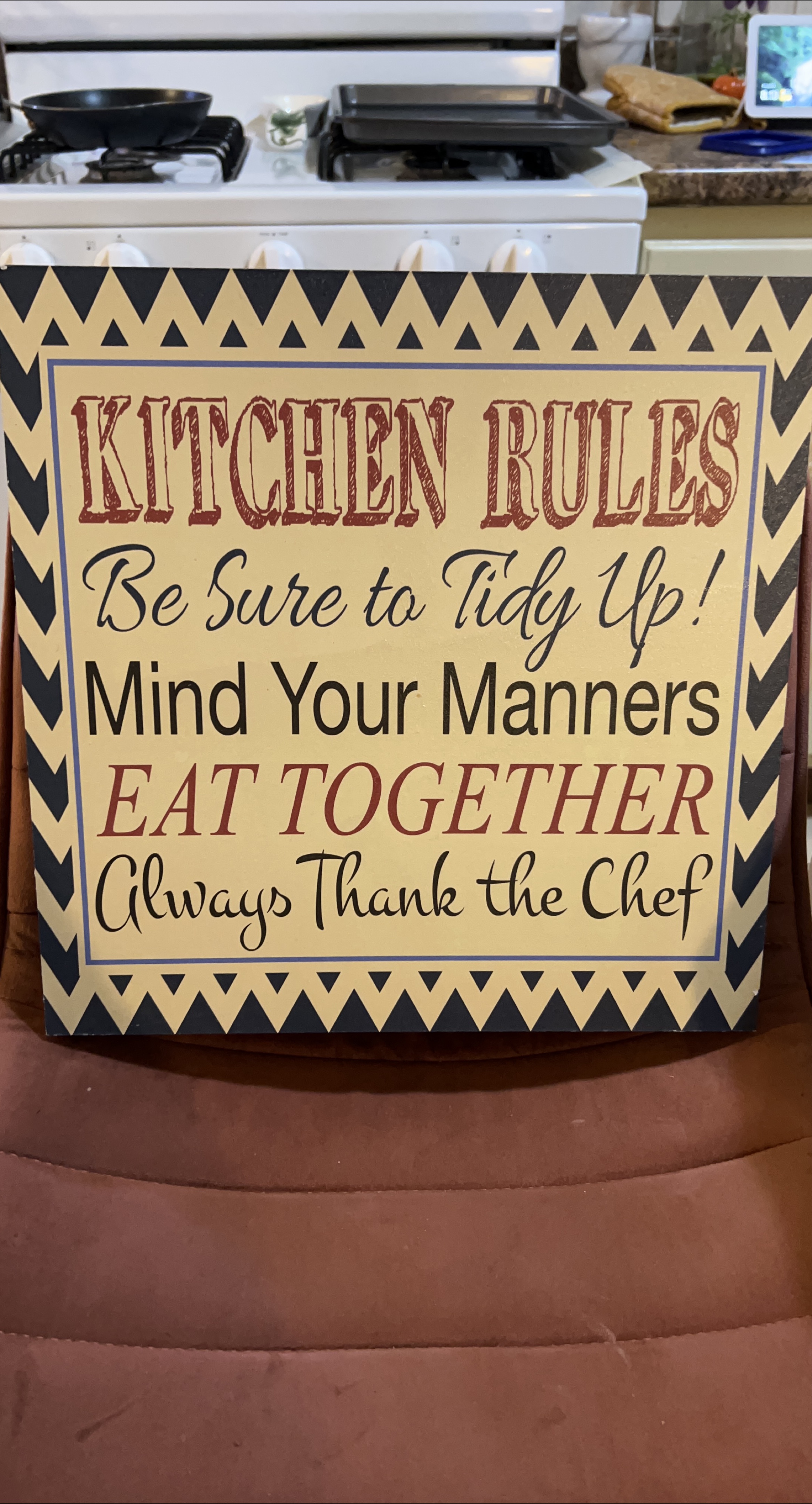 Kitchen Rules Sign - Home Decor thumbnail