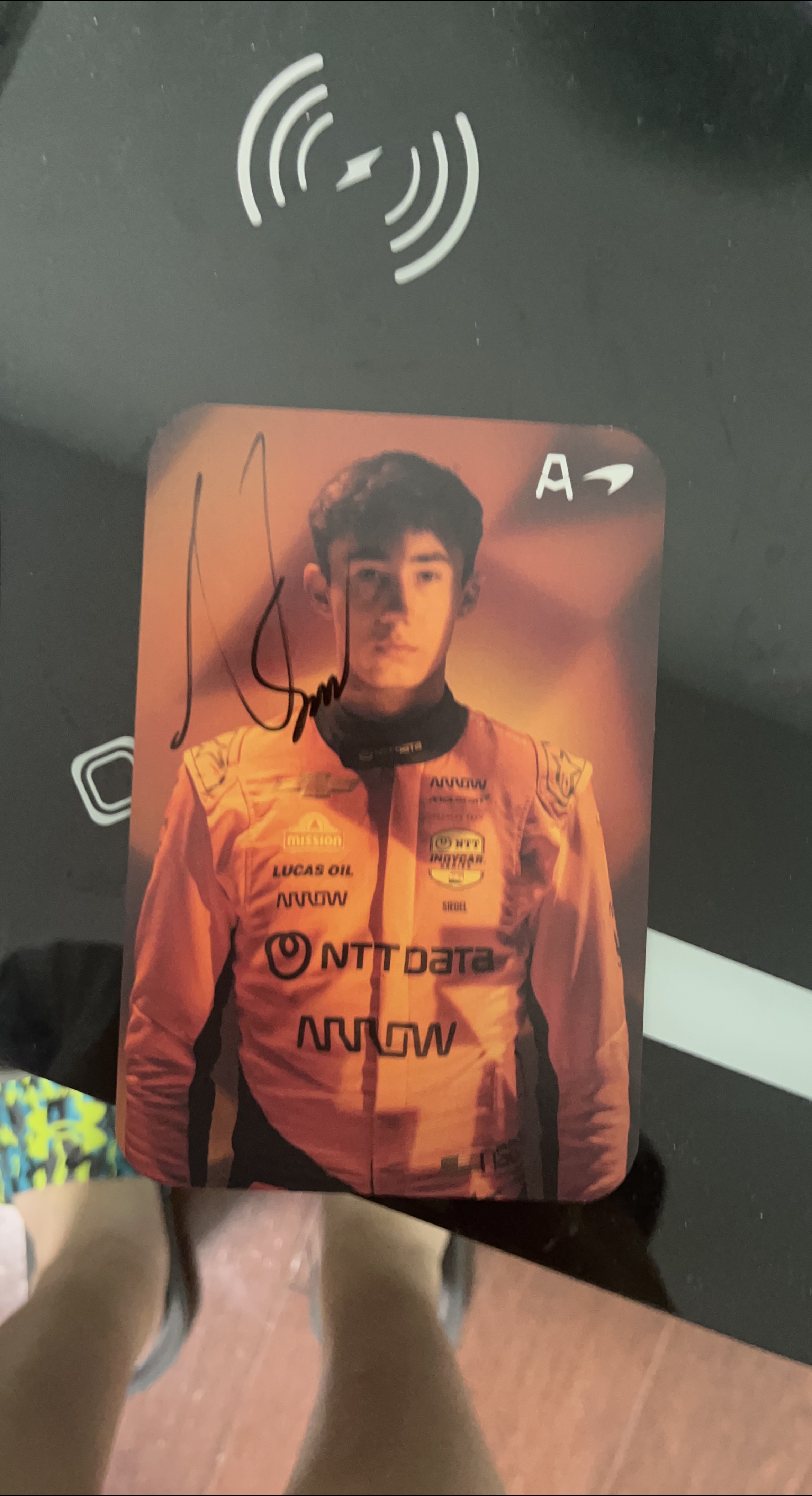 Autographed Nolan Siegel NTT DATA IndyCar Card 2025