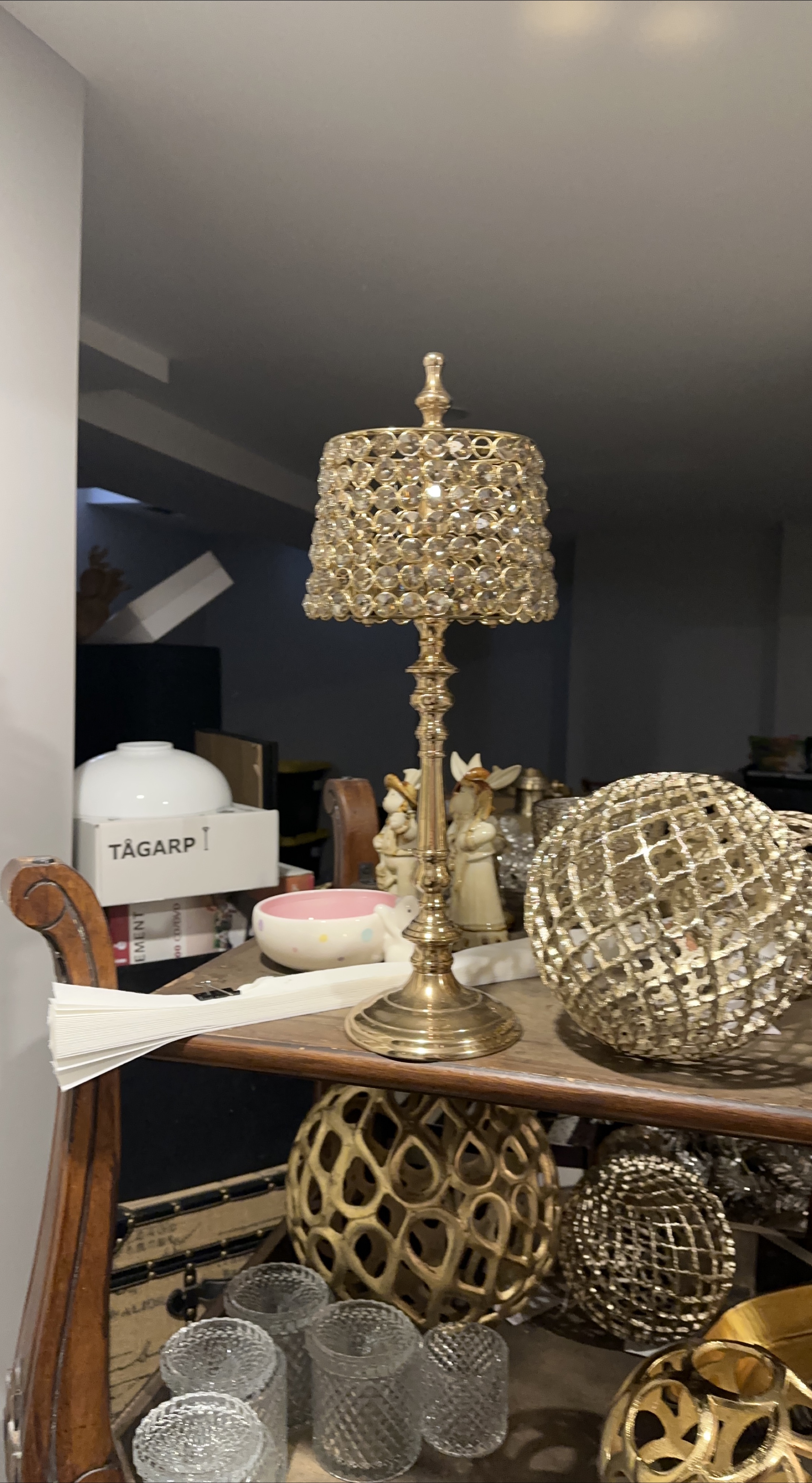 Gold Beaded Table Lamp thumbnail
