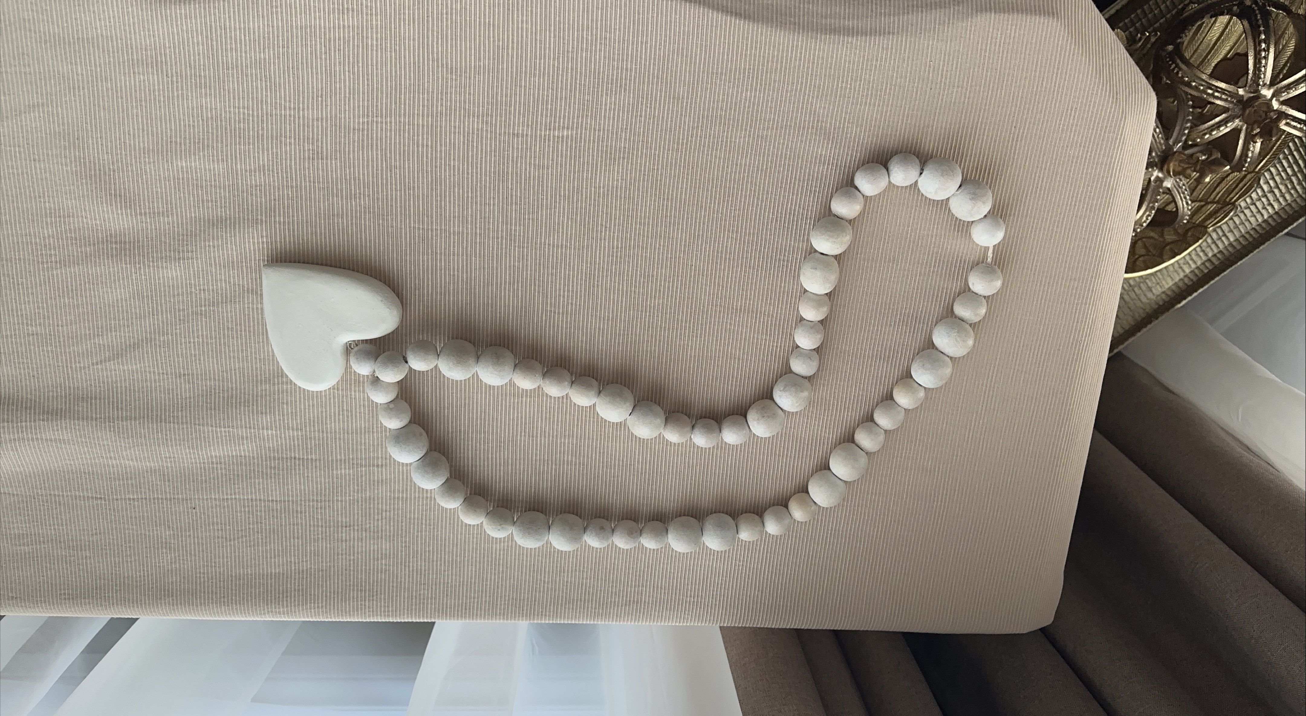 Wood Bead Garland with Heart thumbnail