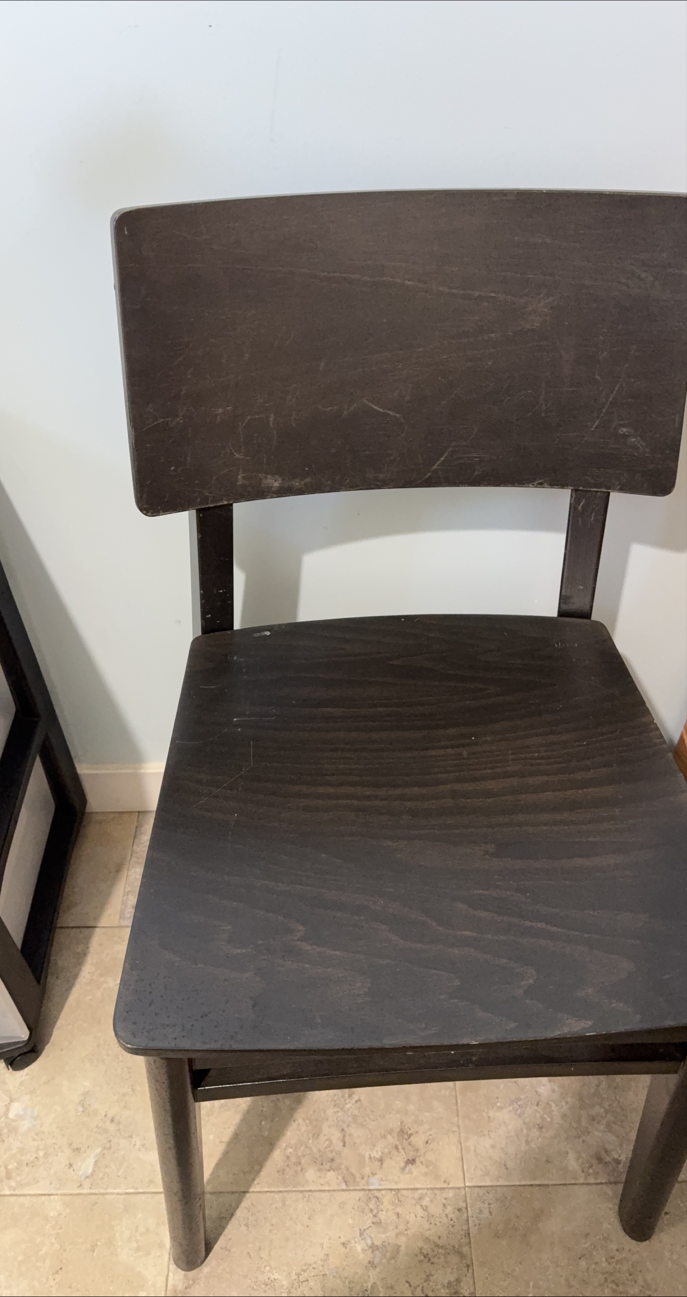 Dark Brown Wooden Chair thumbnail