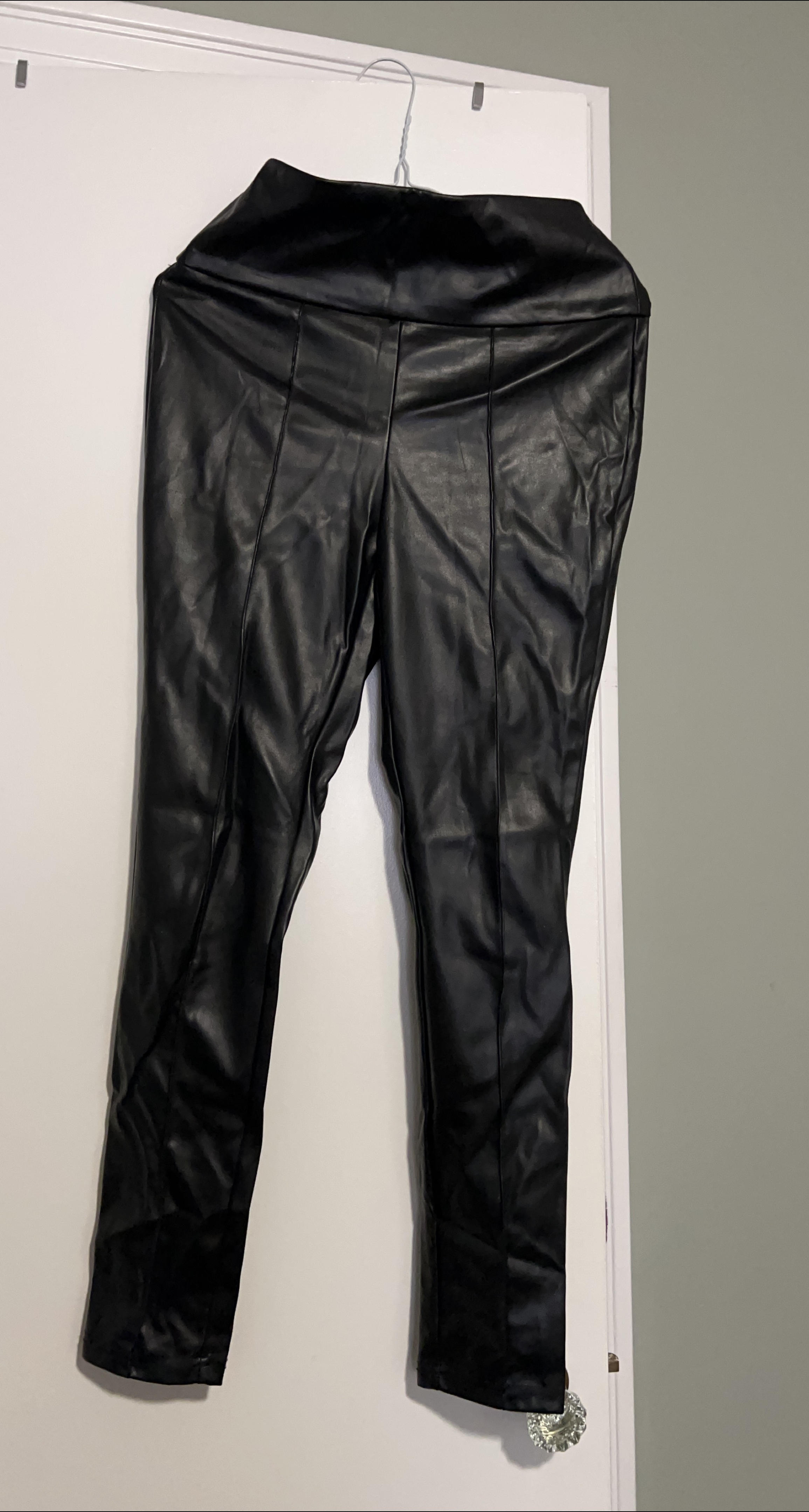 Black Faux Leather Leggings thumbnail