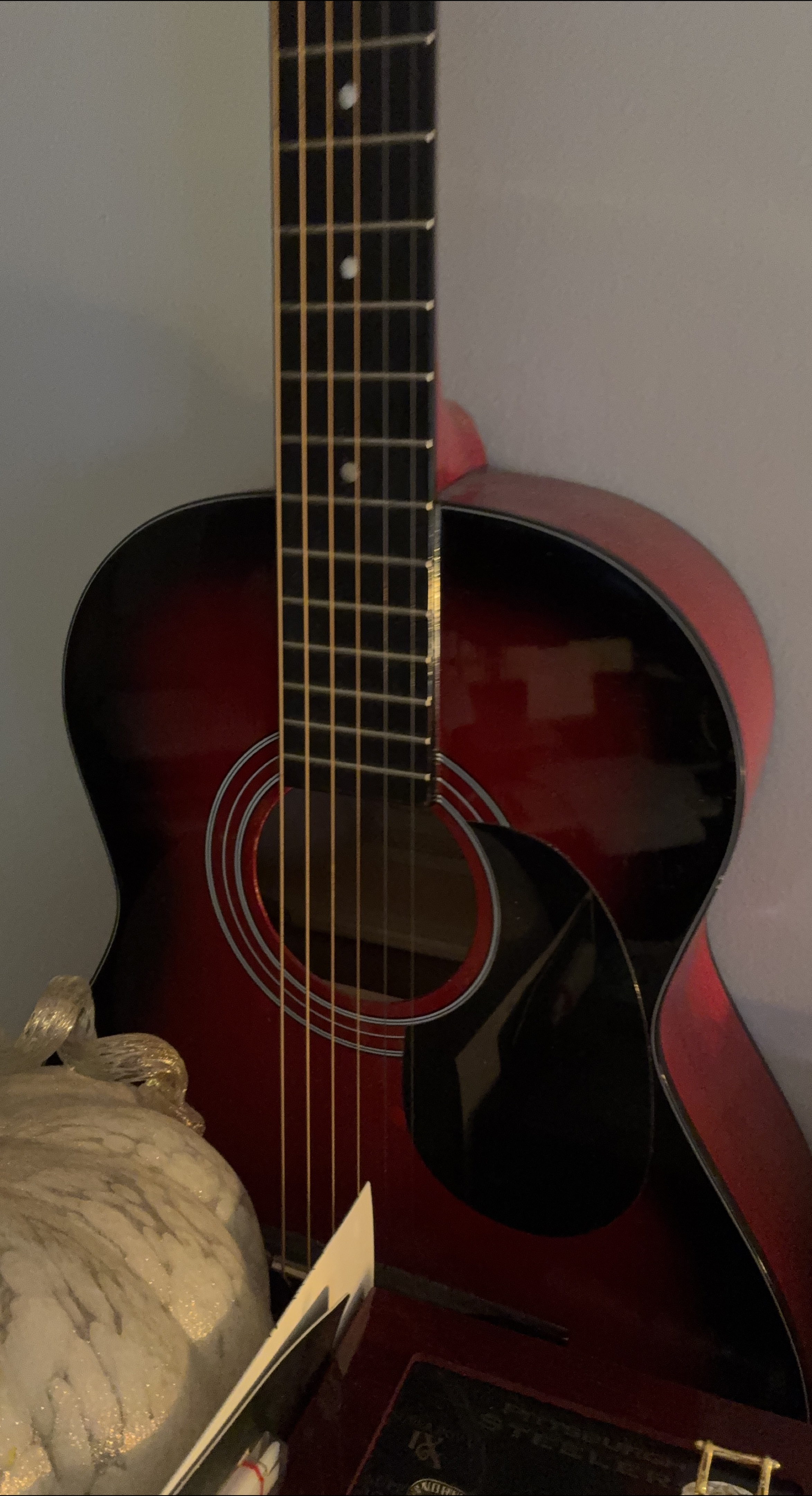 Denver Acoustic Guitar - Red and Black thumbnail