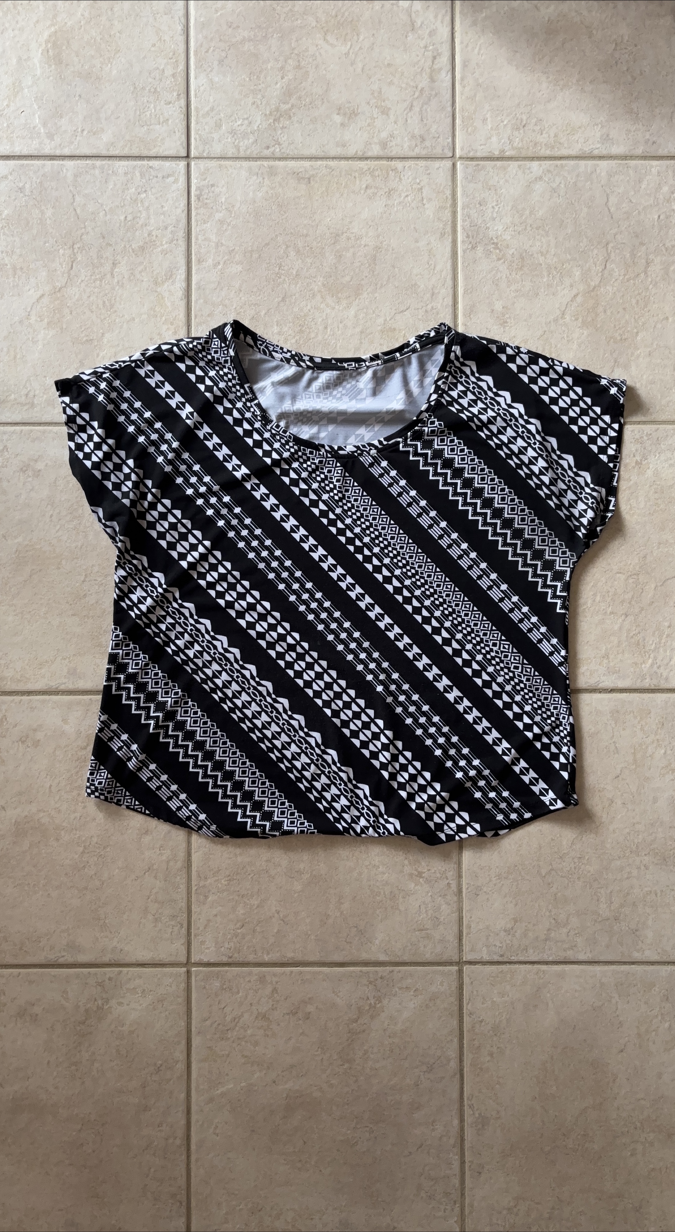 Black & White Patterned T-Shirt thumbnail
