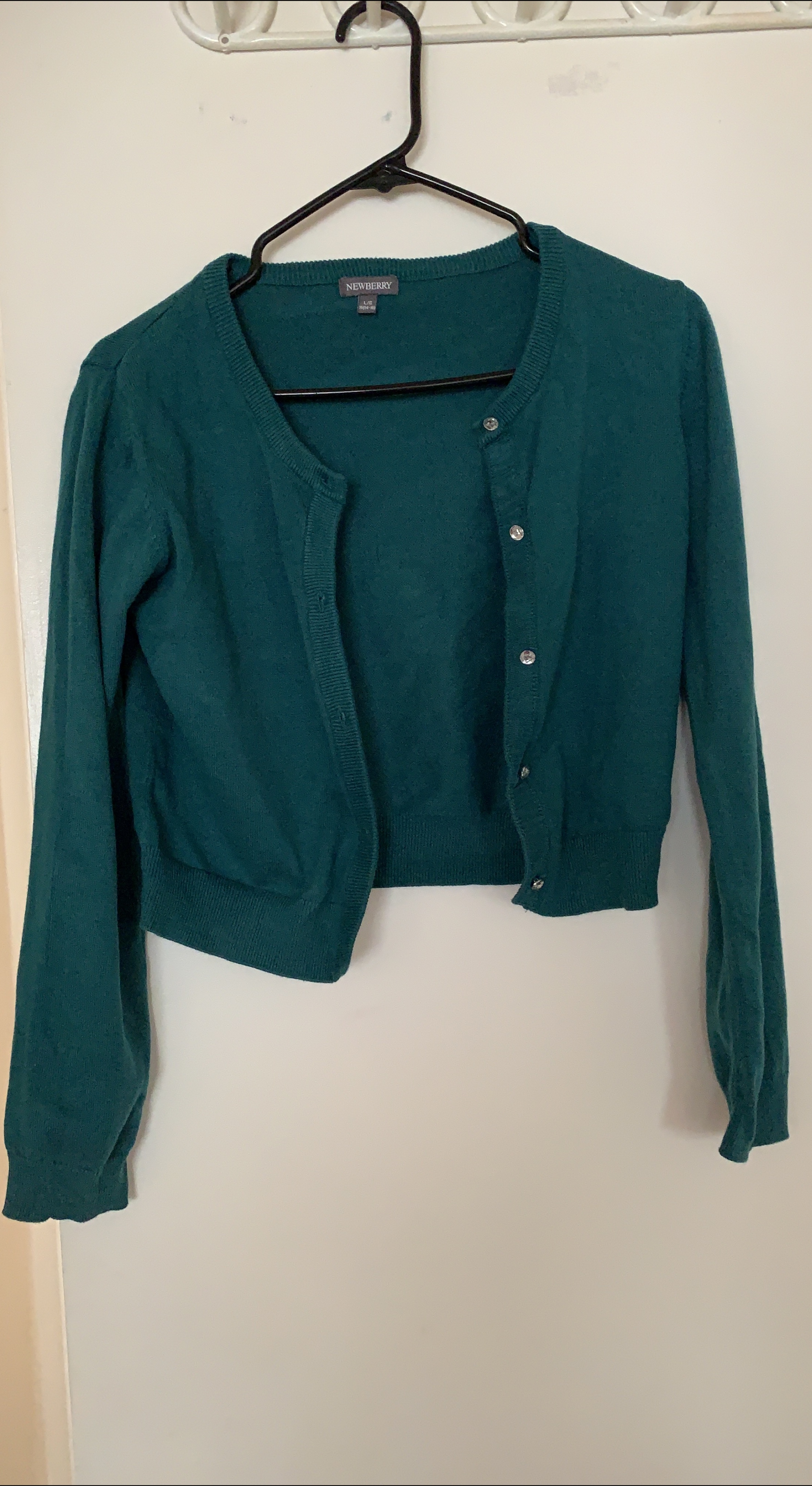 Teal Cardigan 100% cotton thumbnail