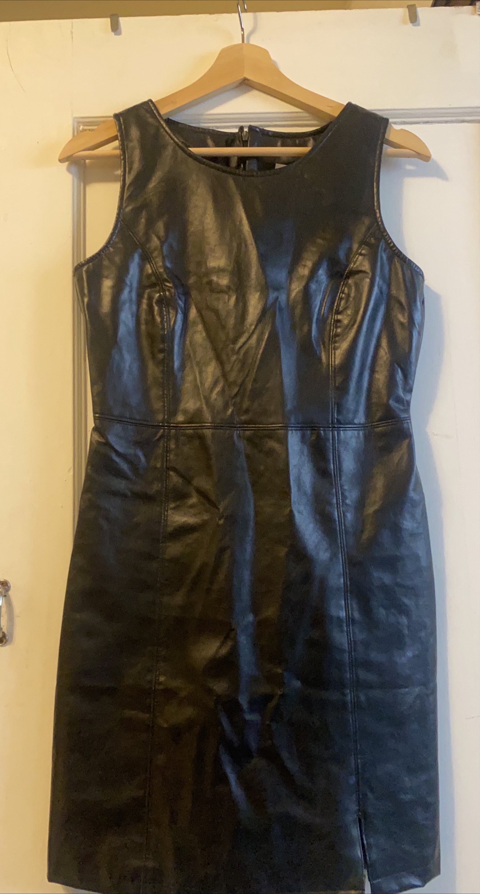 Black Faux Leather Mini Dress thumbnail