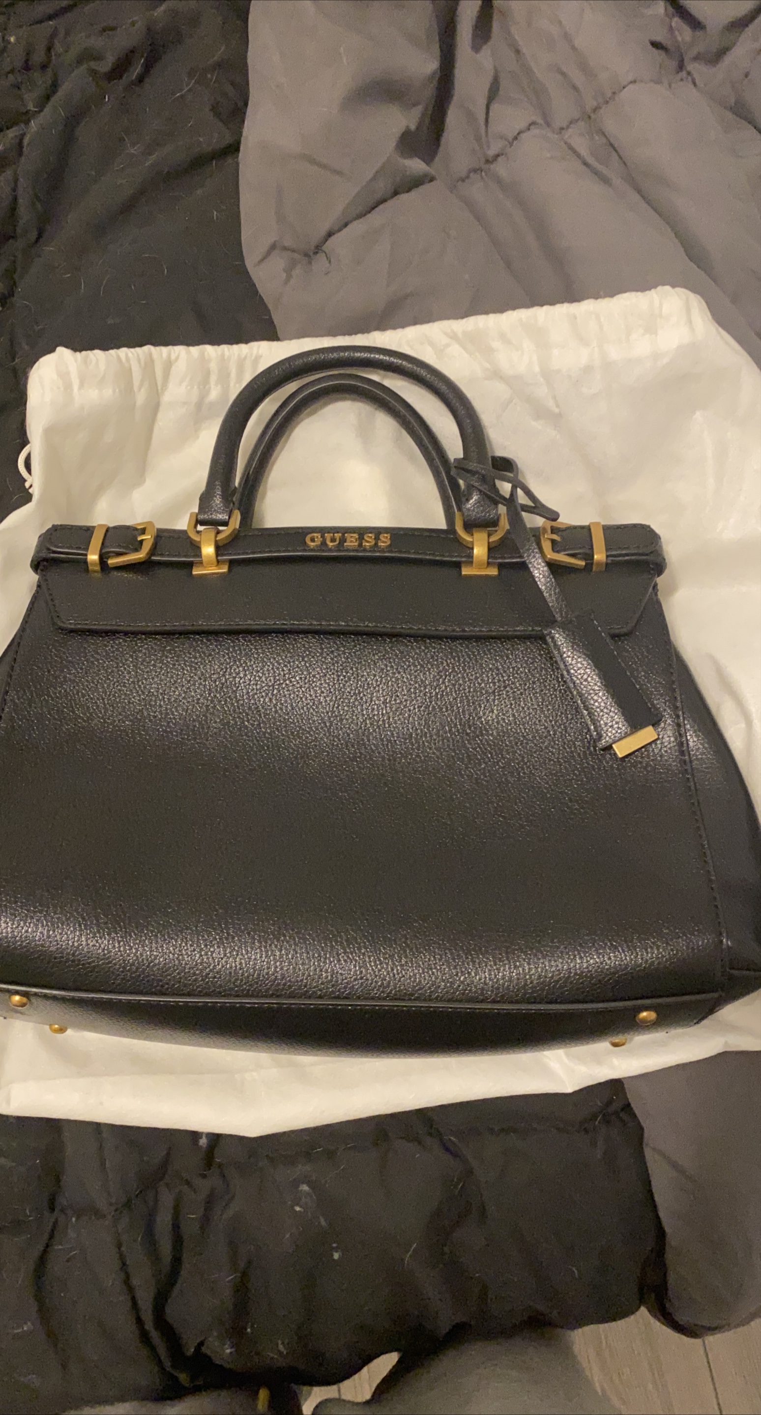 Guess Black Satchel Handbag thumbnail