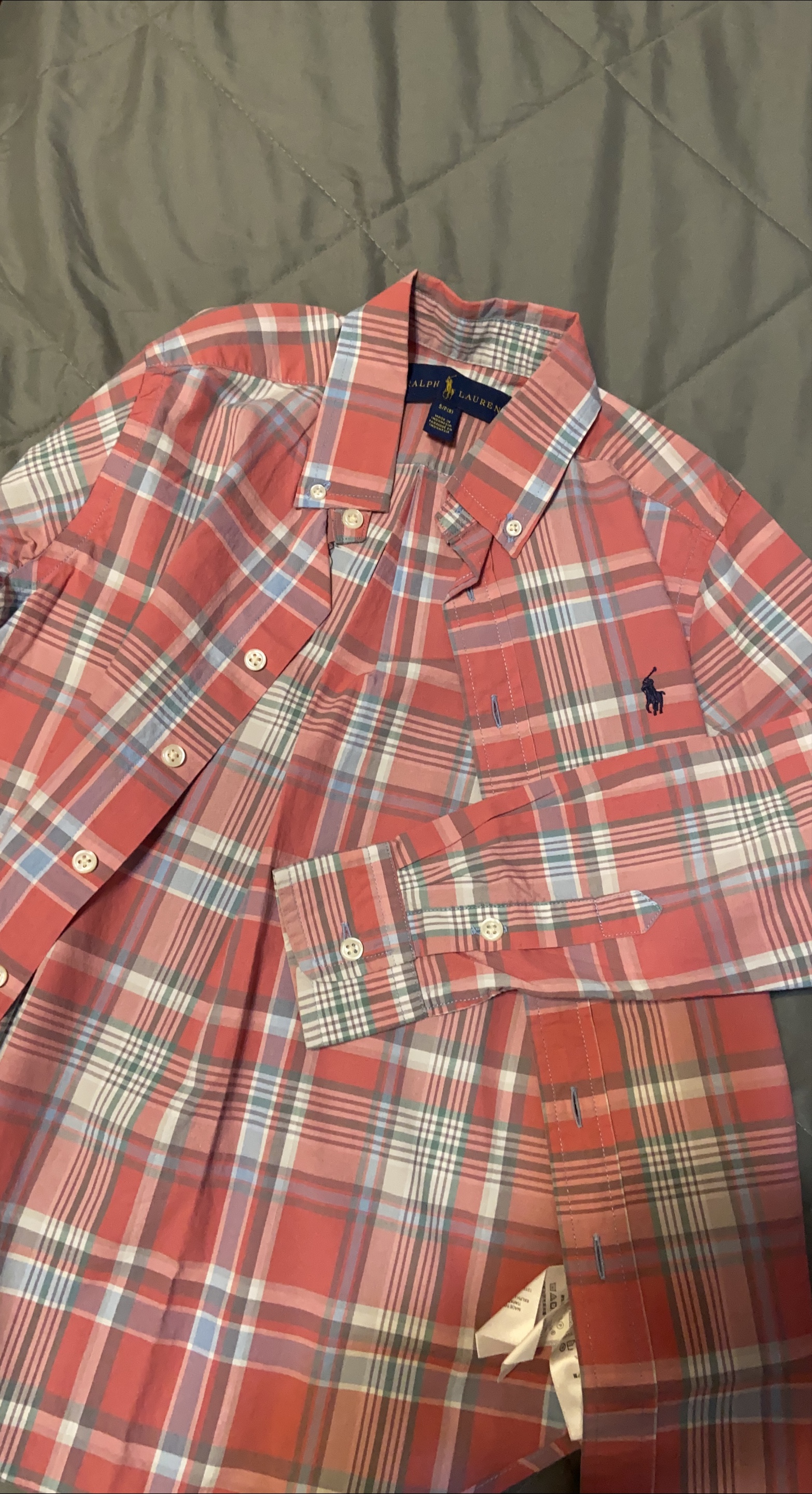 Ralph Lauren Plaid Button-Down Shirt Size S thumbnail