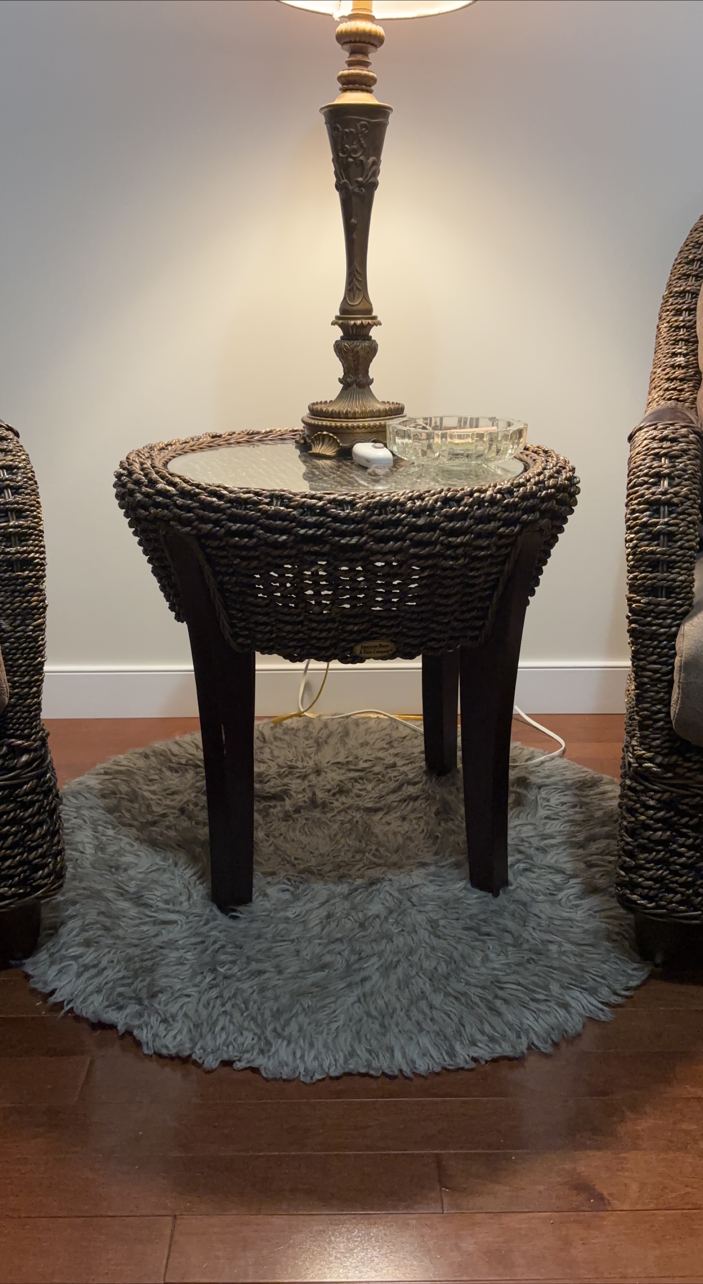 Wicker Armchairs and Side Table Set thumbnail
