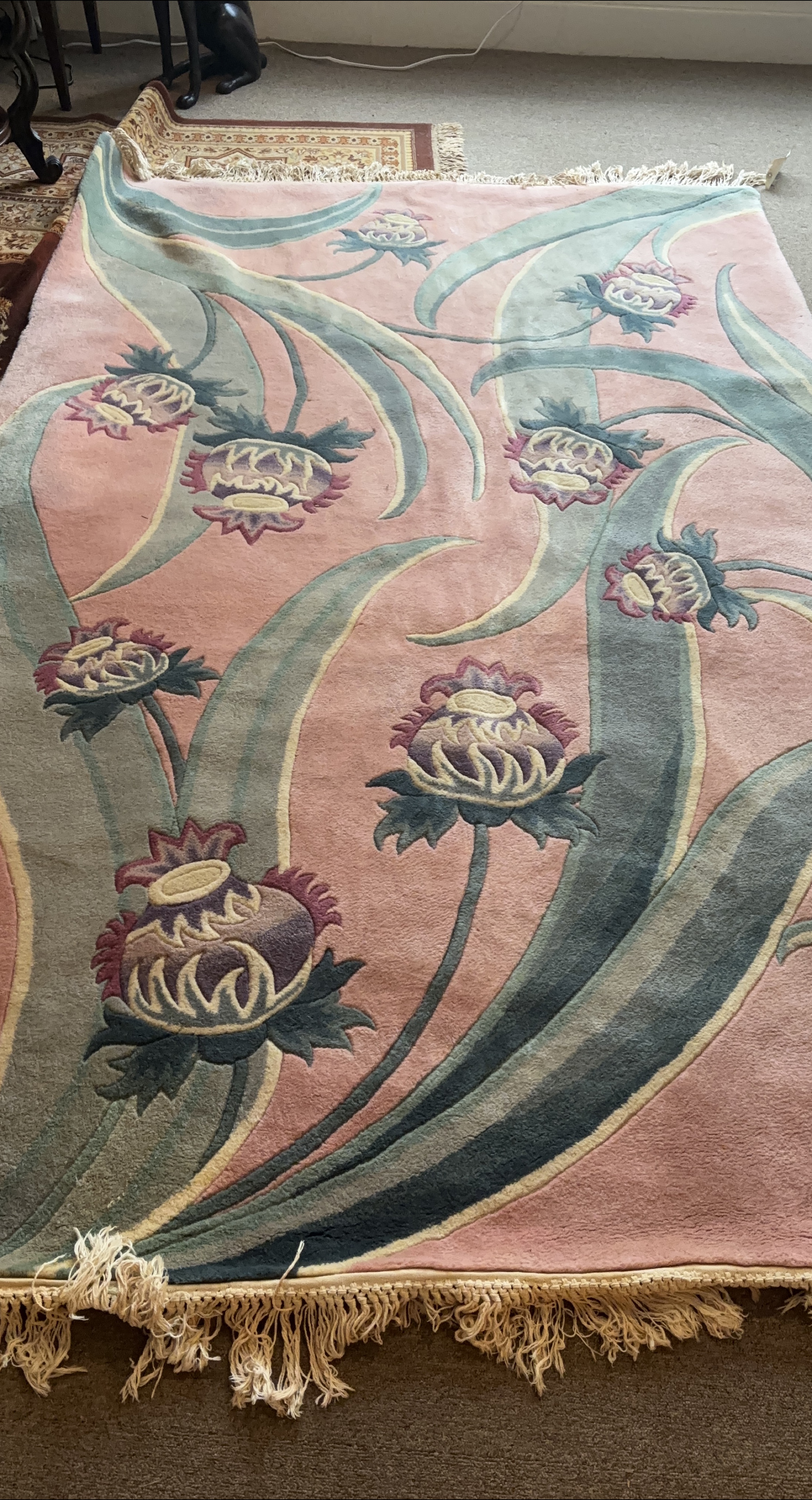 Floral Pattern Thick Rug- Reduced For  Quick Sale thumbnail