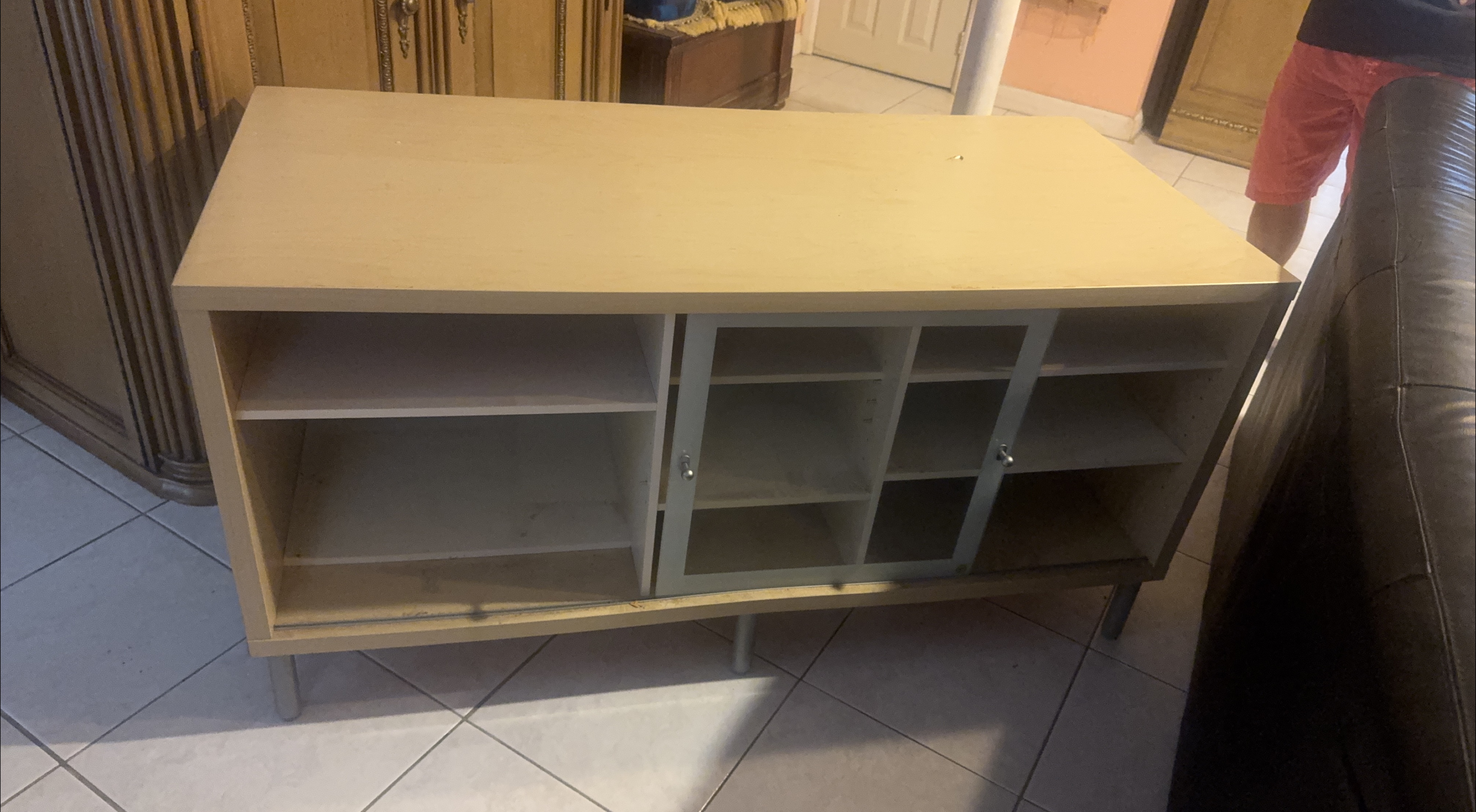 Wooden TV Stand with Storage thumbnail