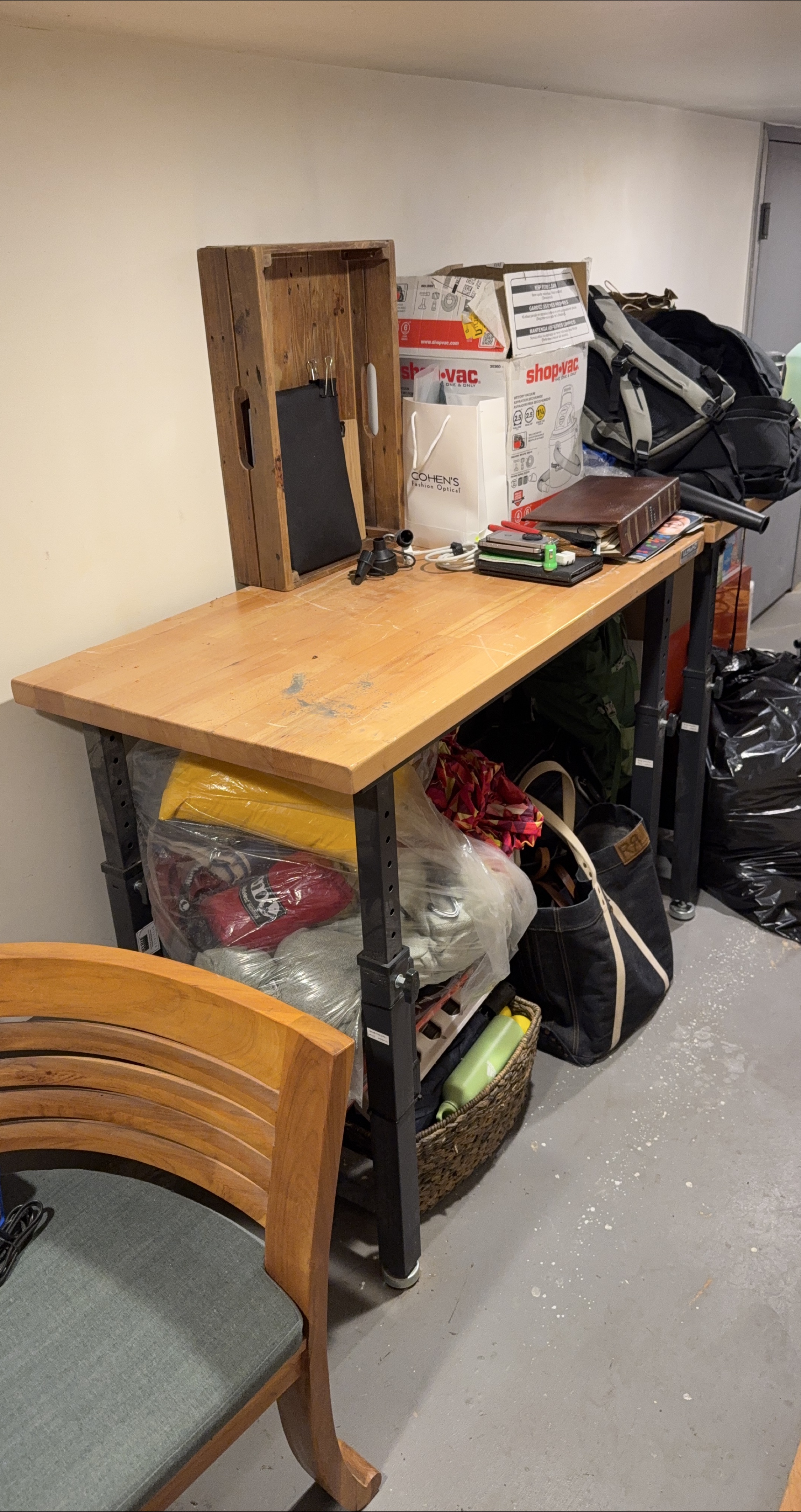Adjustable Heavy-Duty Wood Top Workbench thumbnail