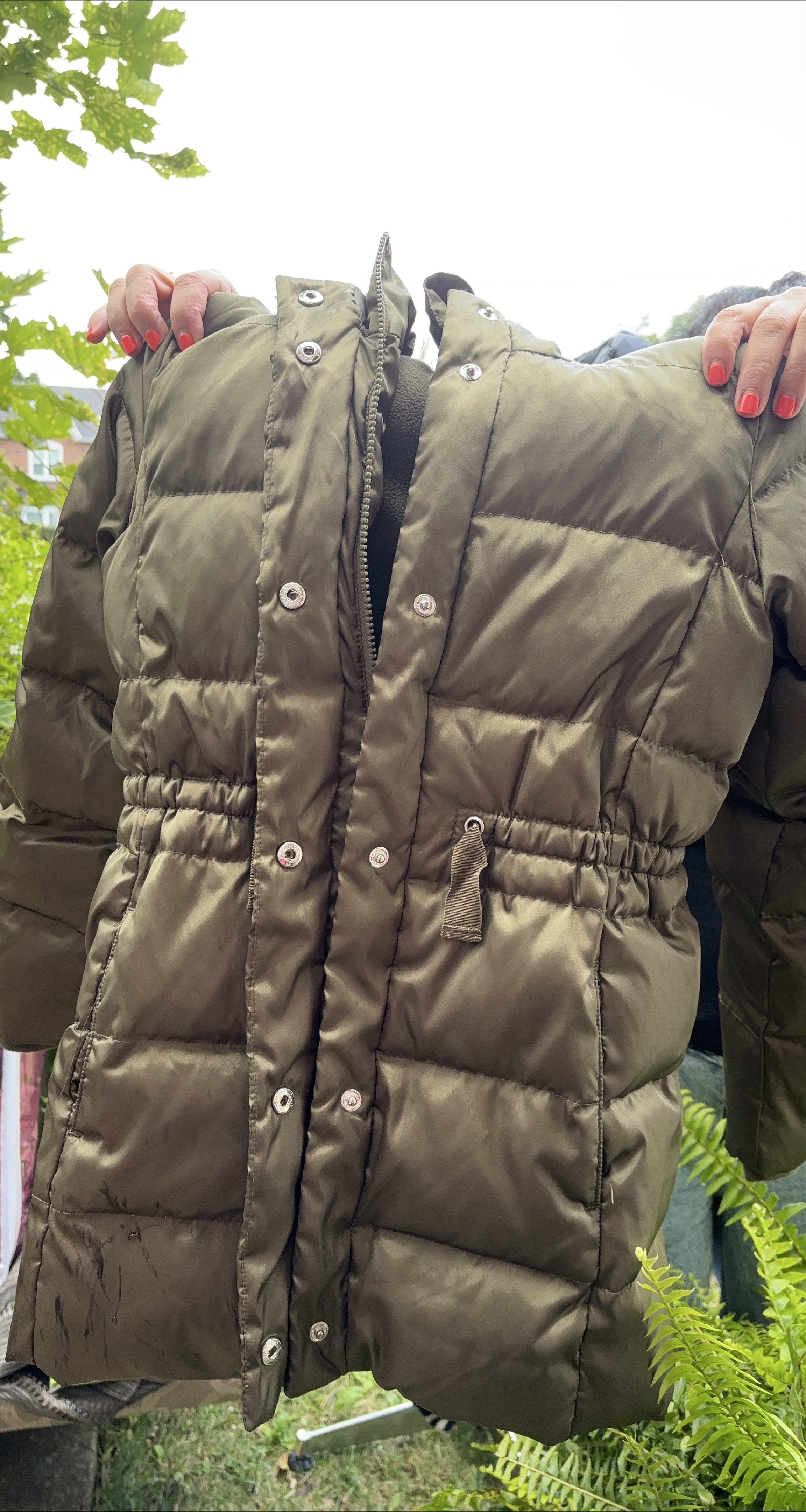 Olive Green Puffer Jacket thumbnail