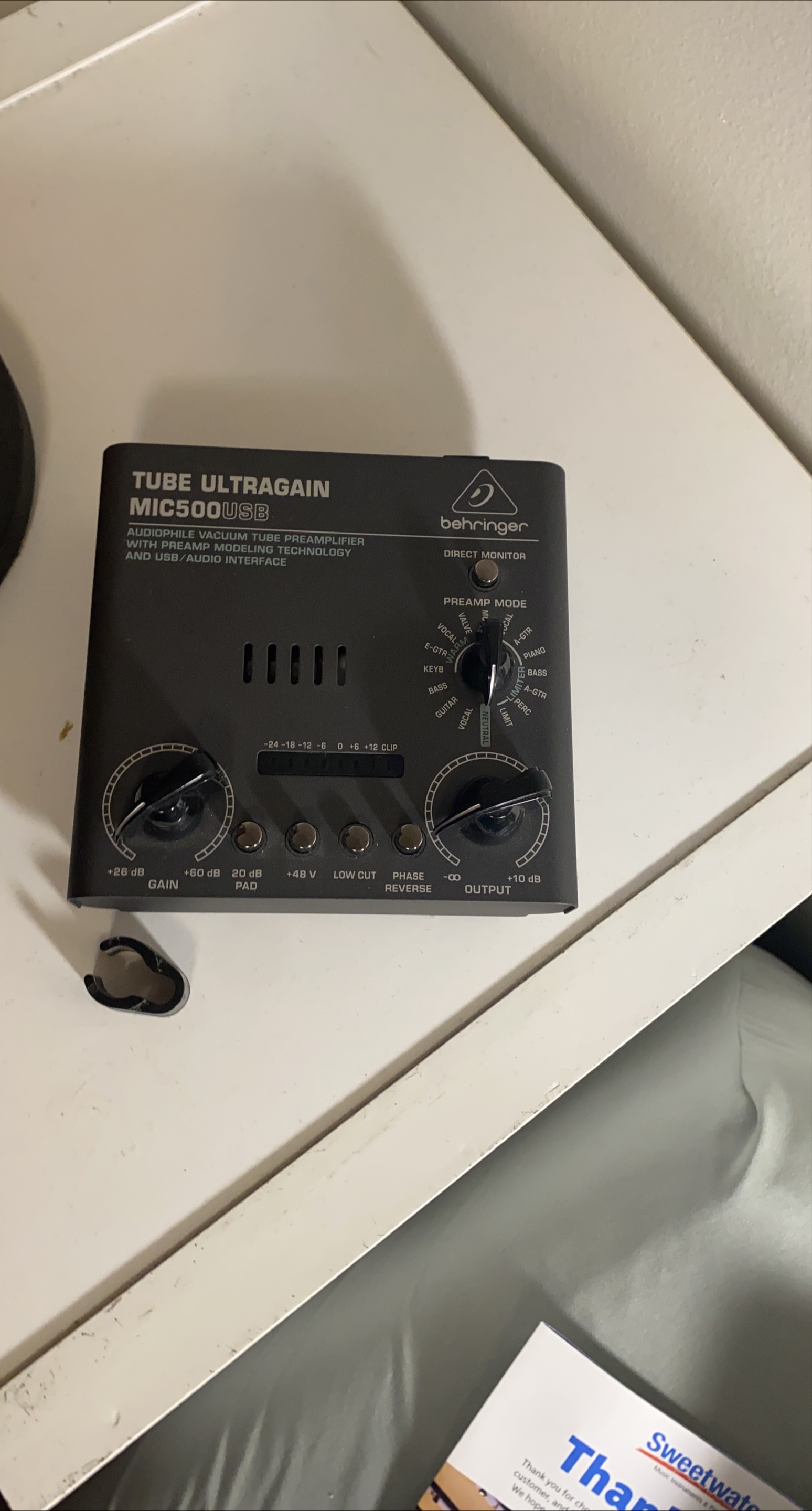 Behringer Tube Ultragain MIC500USB Preamp thumbnail