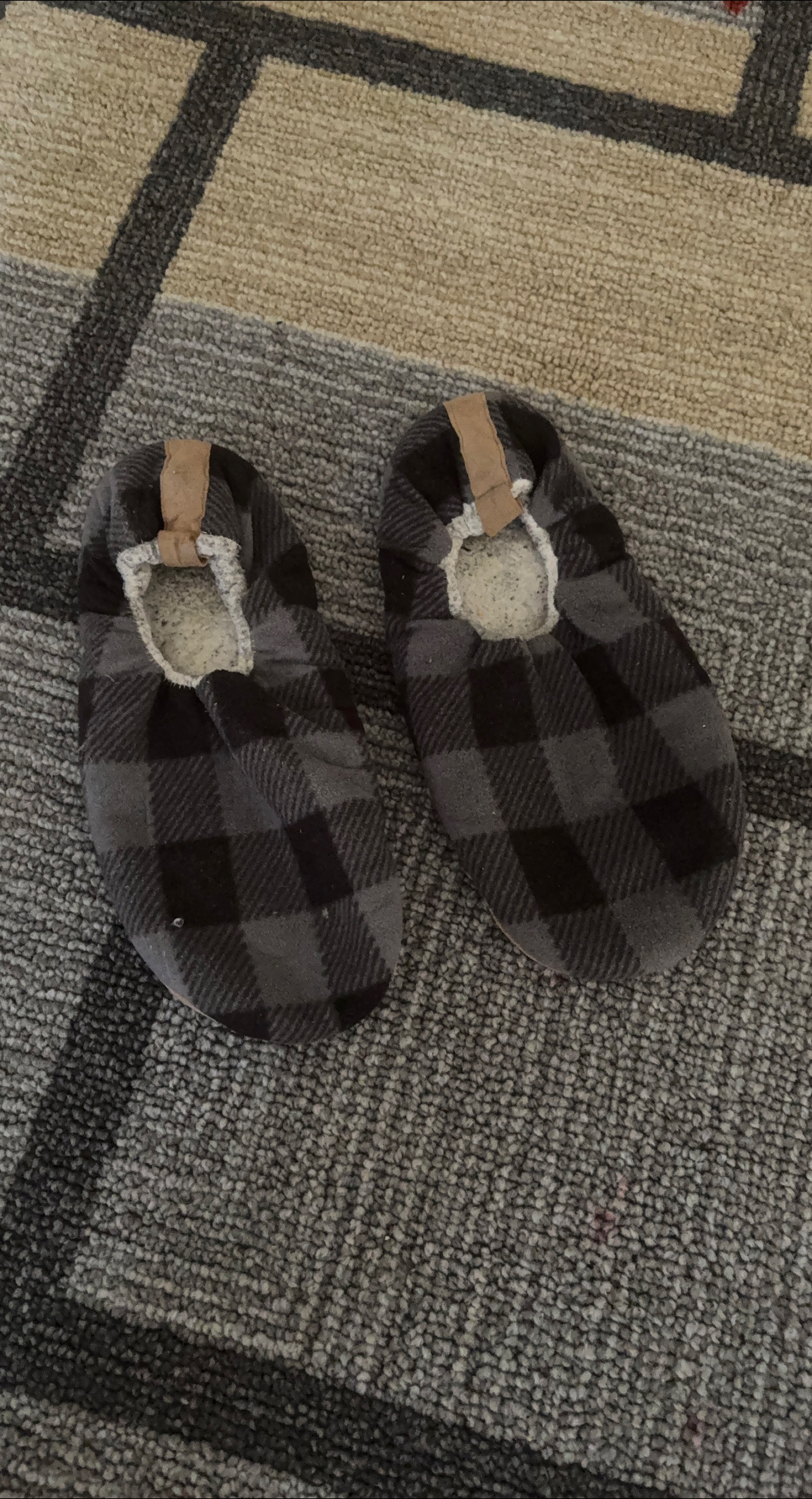 Gray Plaid Slippers thumbnail