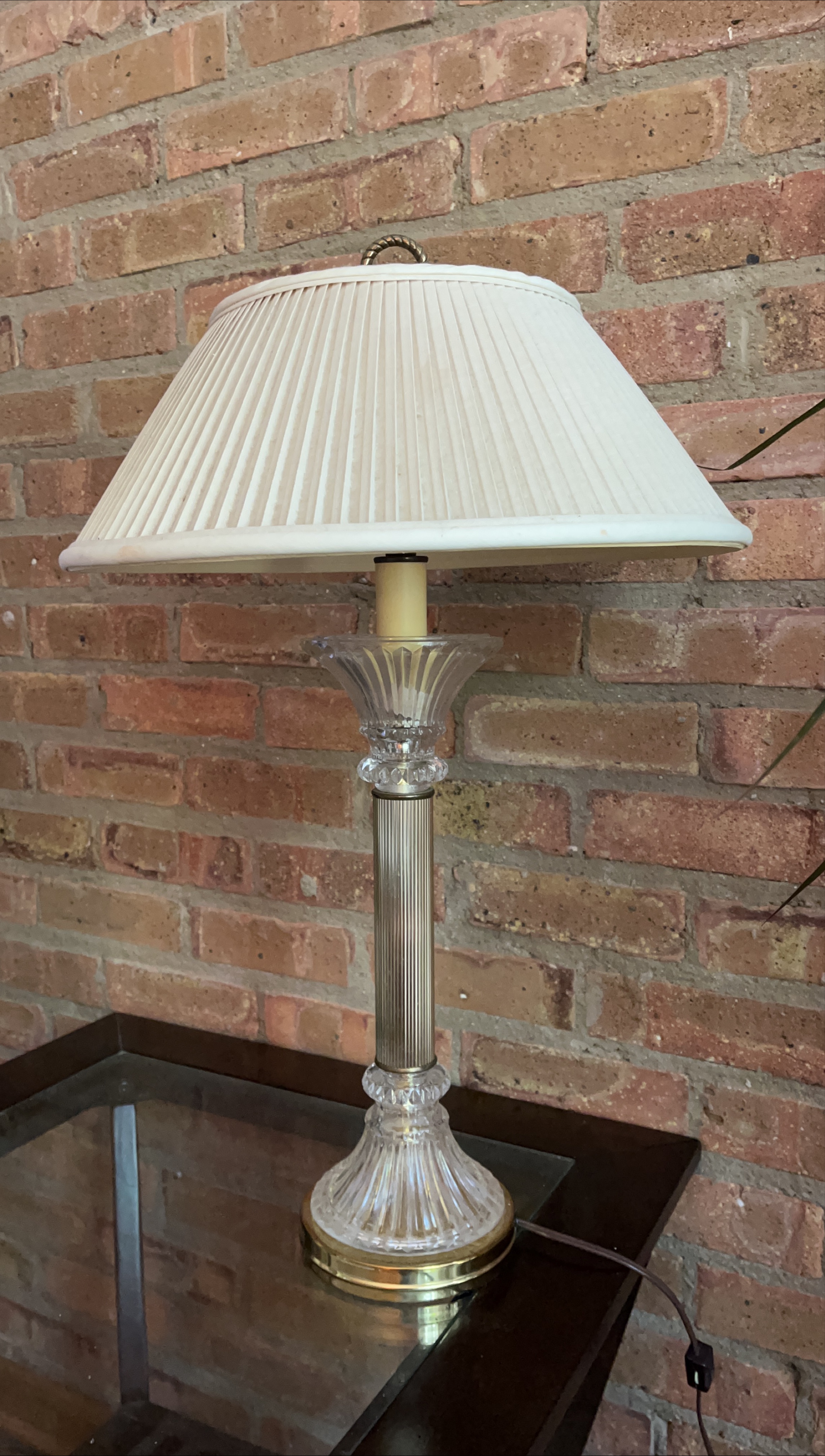 Elegant Crystal & Brass Accent Lamp thumbnail