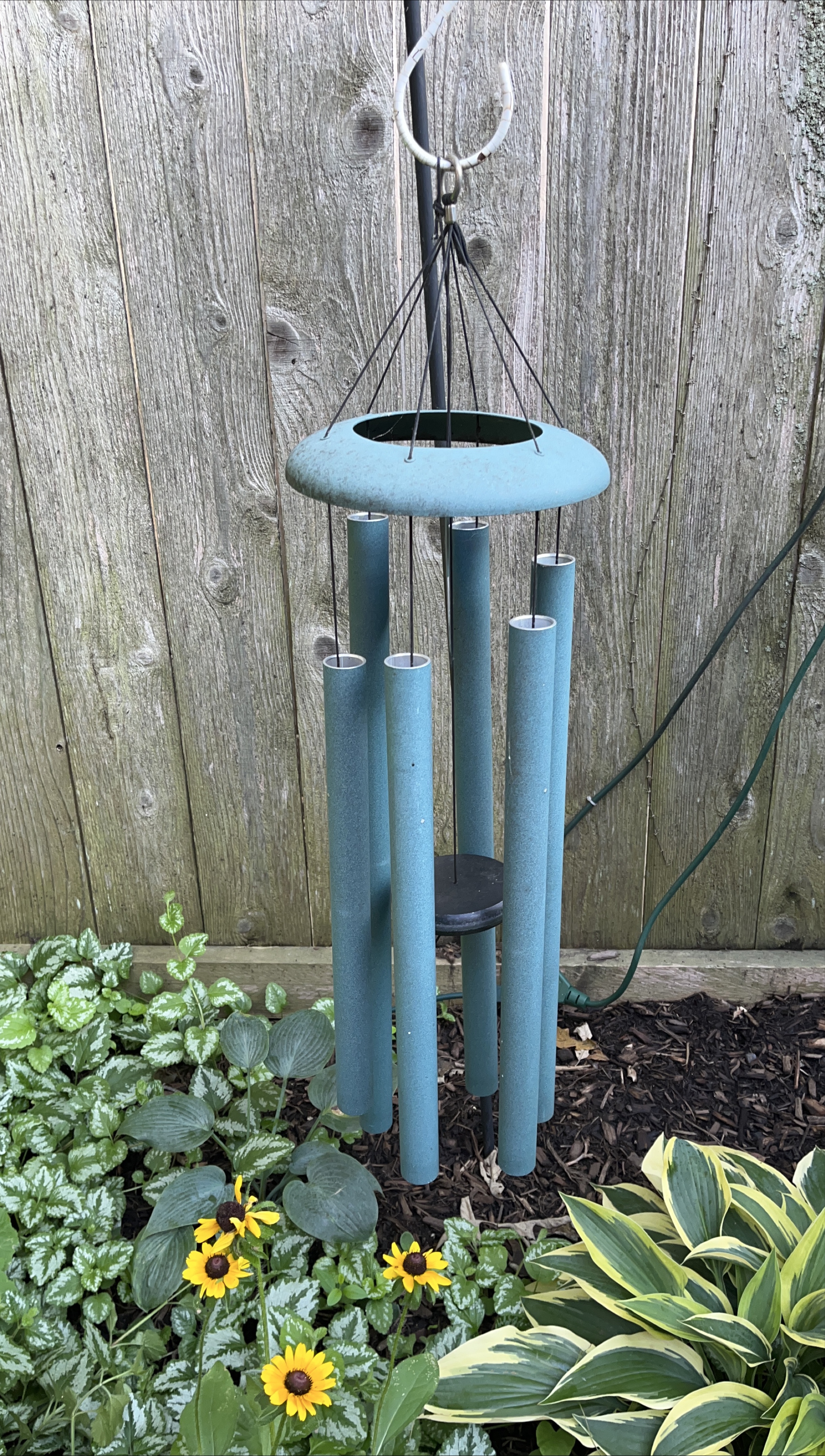 Outdoor Metal Wind Chimes - Blue/Green thumbnail