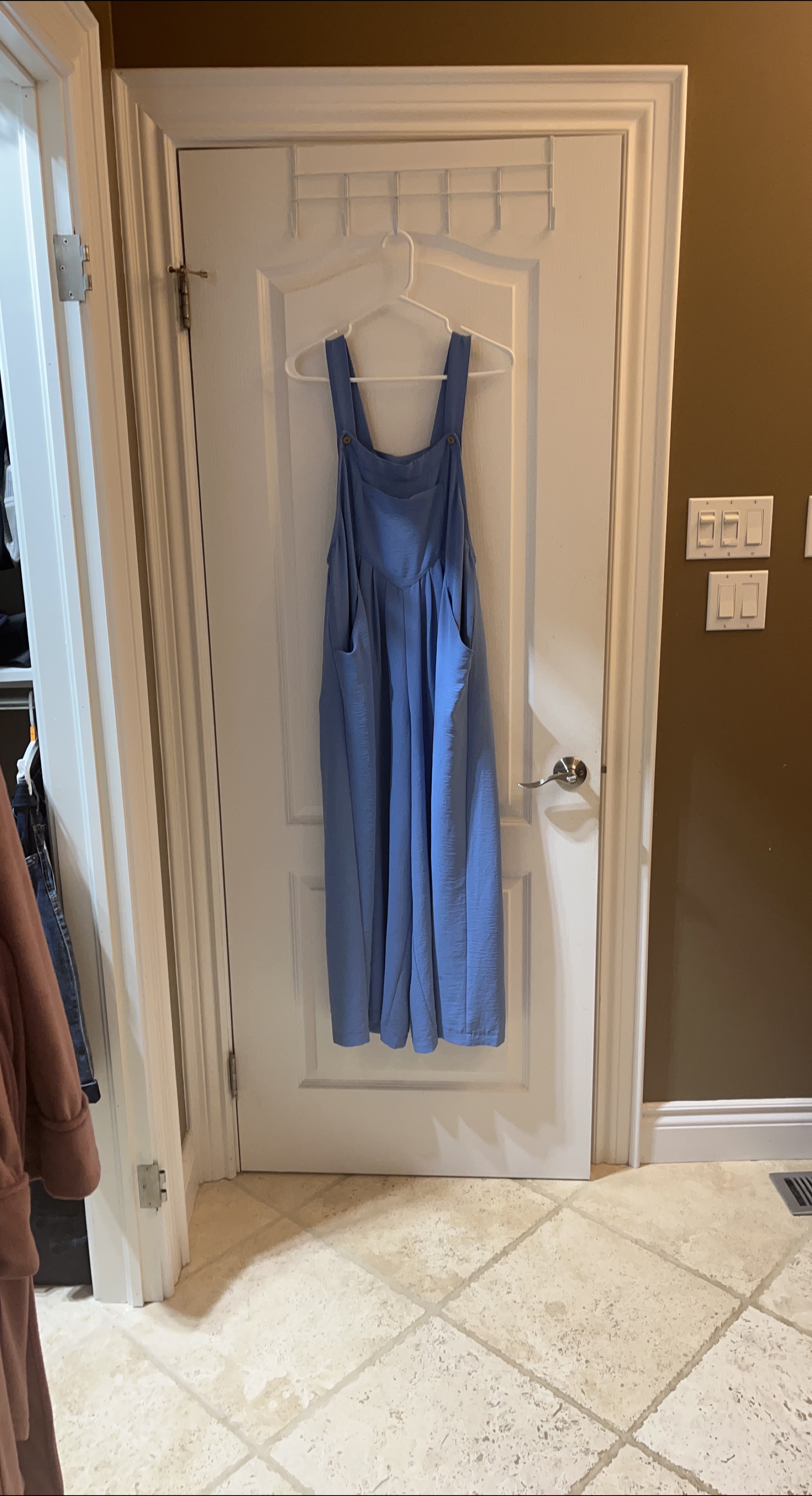 Light blue overalls jumpsuit thumbnail