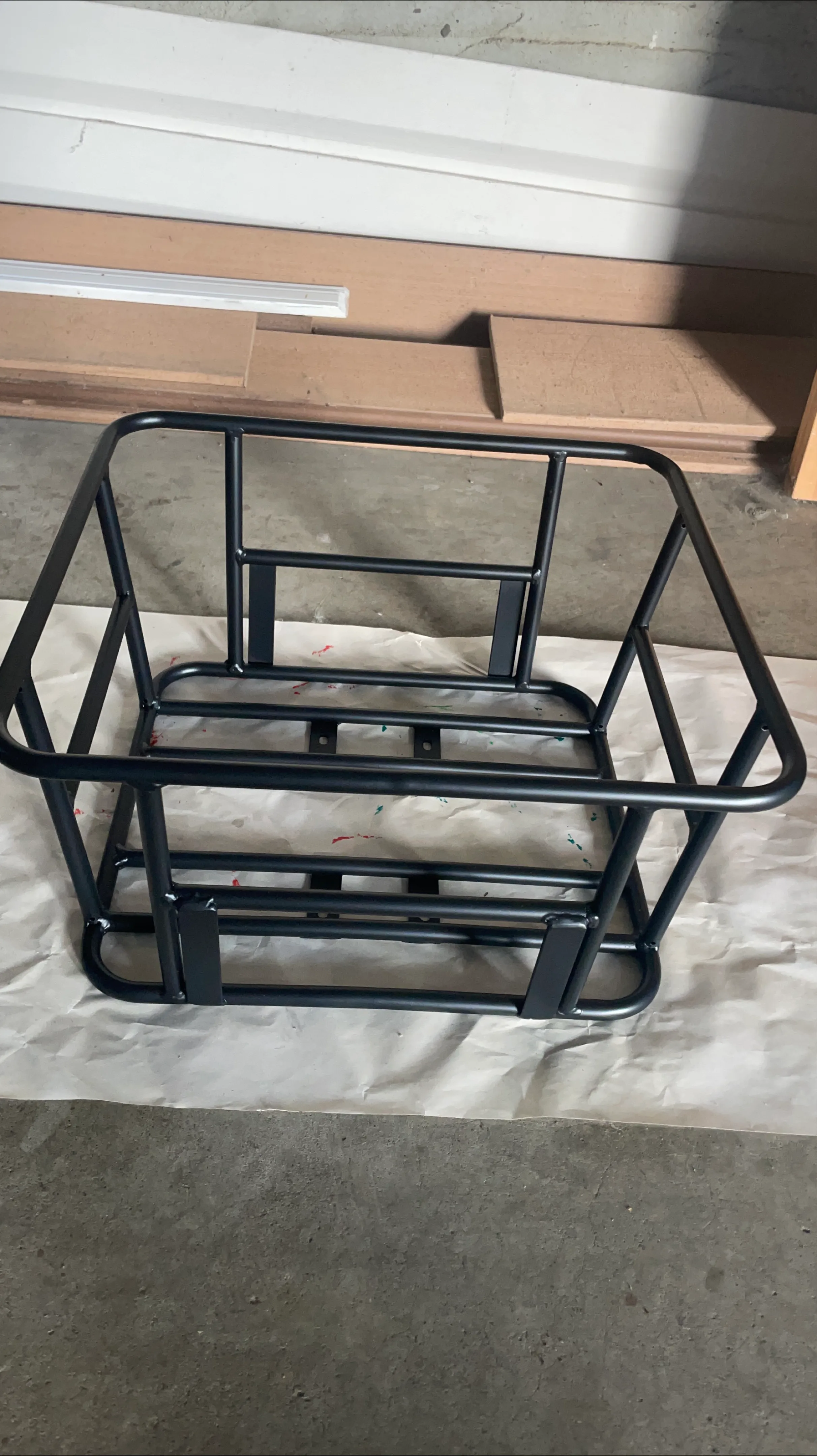 Black Bike Cargo Rack