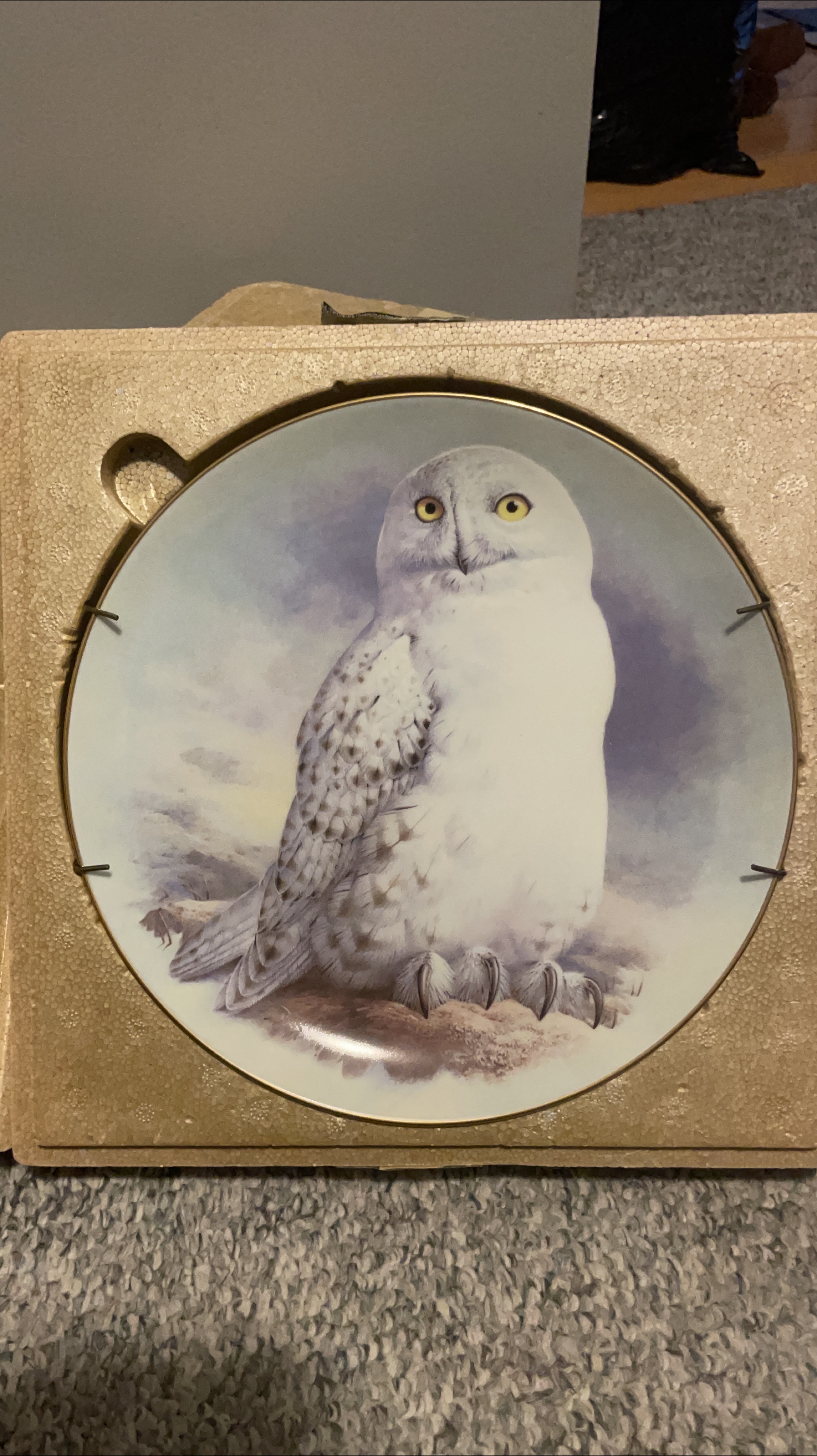 Decorative Owl Plate with Box thumbnail