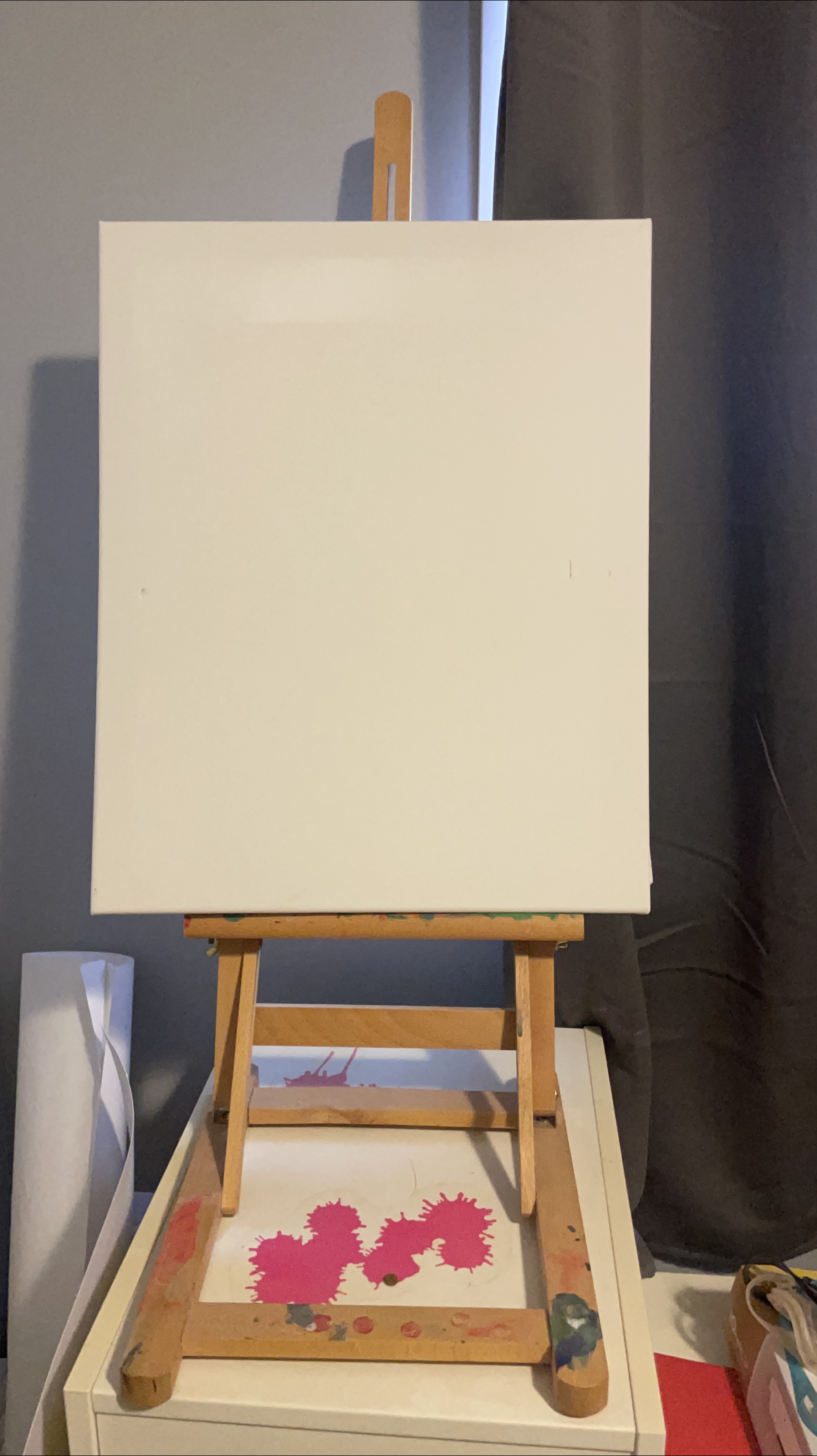Wooden Easel with Canvas thumbnail